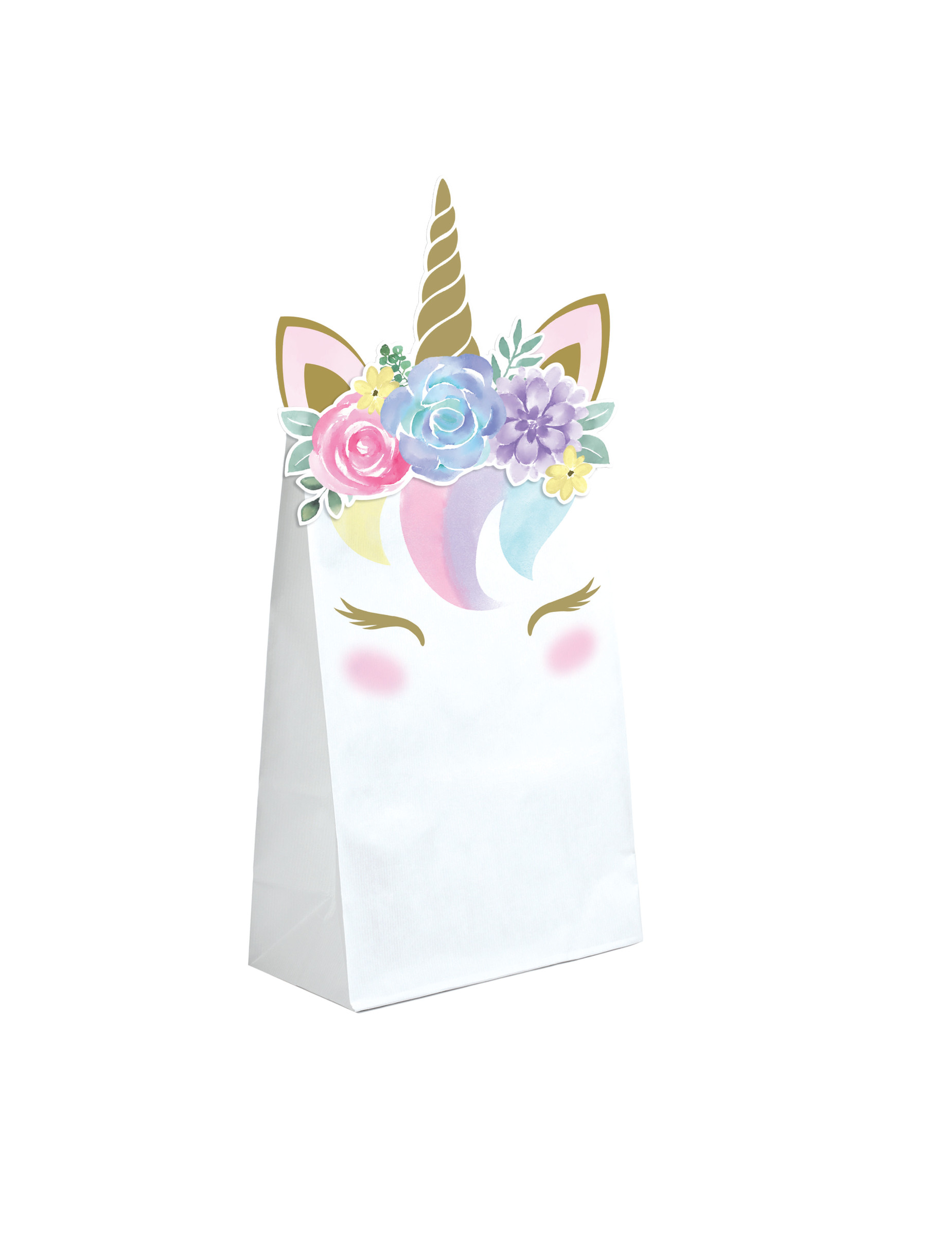 Einhorn-Geschenktüten 8 Stück weiß 11
