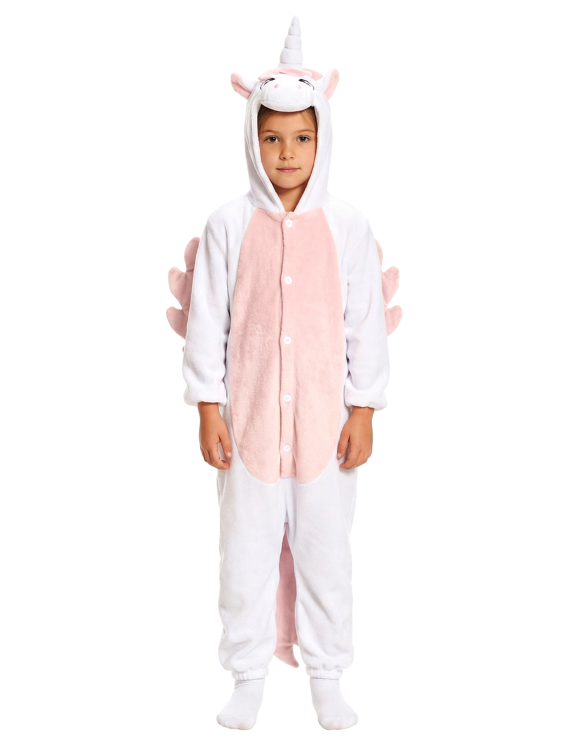 Einhorn Kinderkostüm weiss-rosa