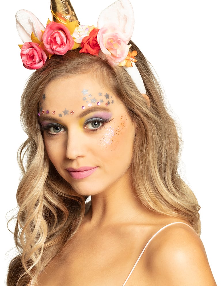 Einhorn-Schminkset für Damen Faschings-Make-up pink