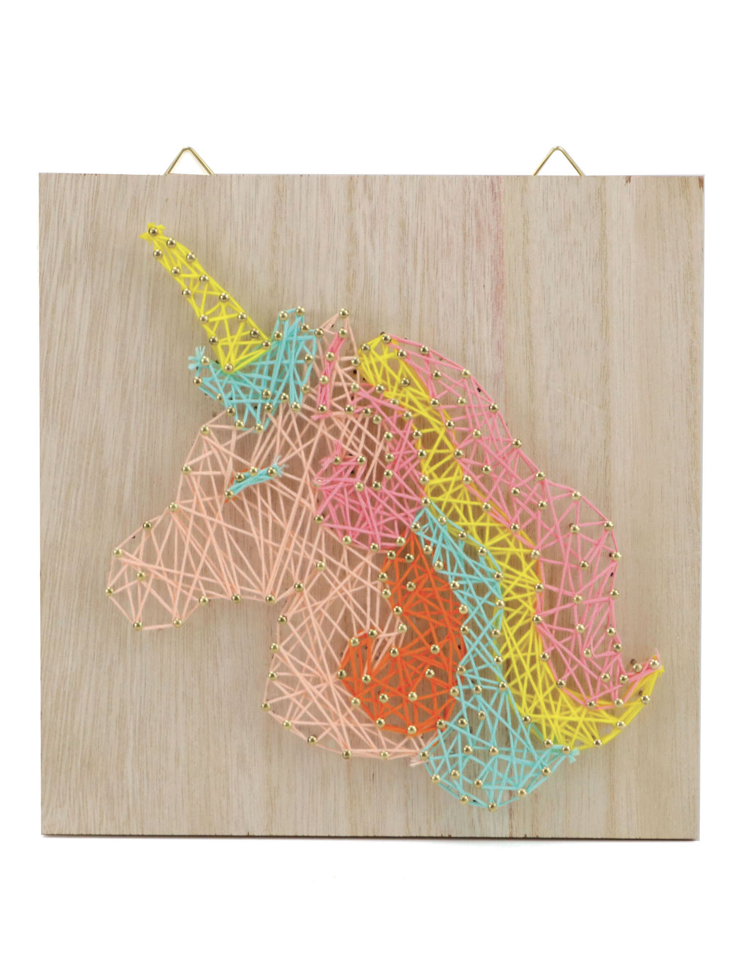 Einhorn String Art DIY Set aus Holz 22 x 22 cm Kreativ-Set