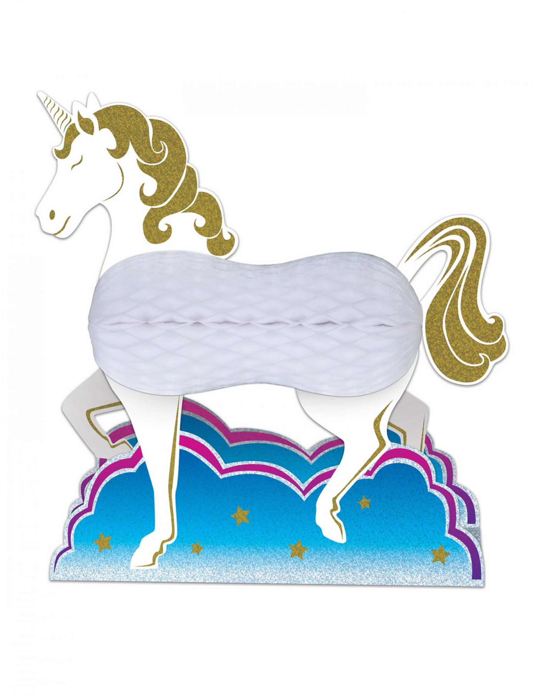 Einhorn-Tischaufsteller bunt 25 cm
