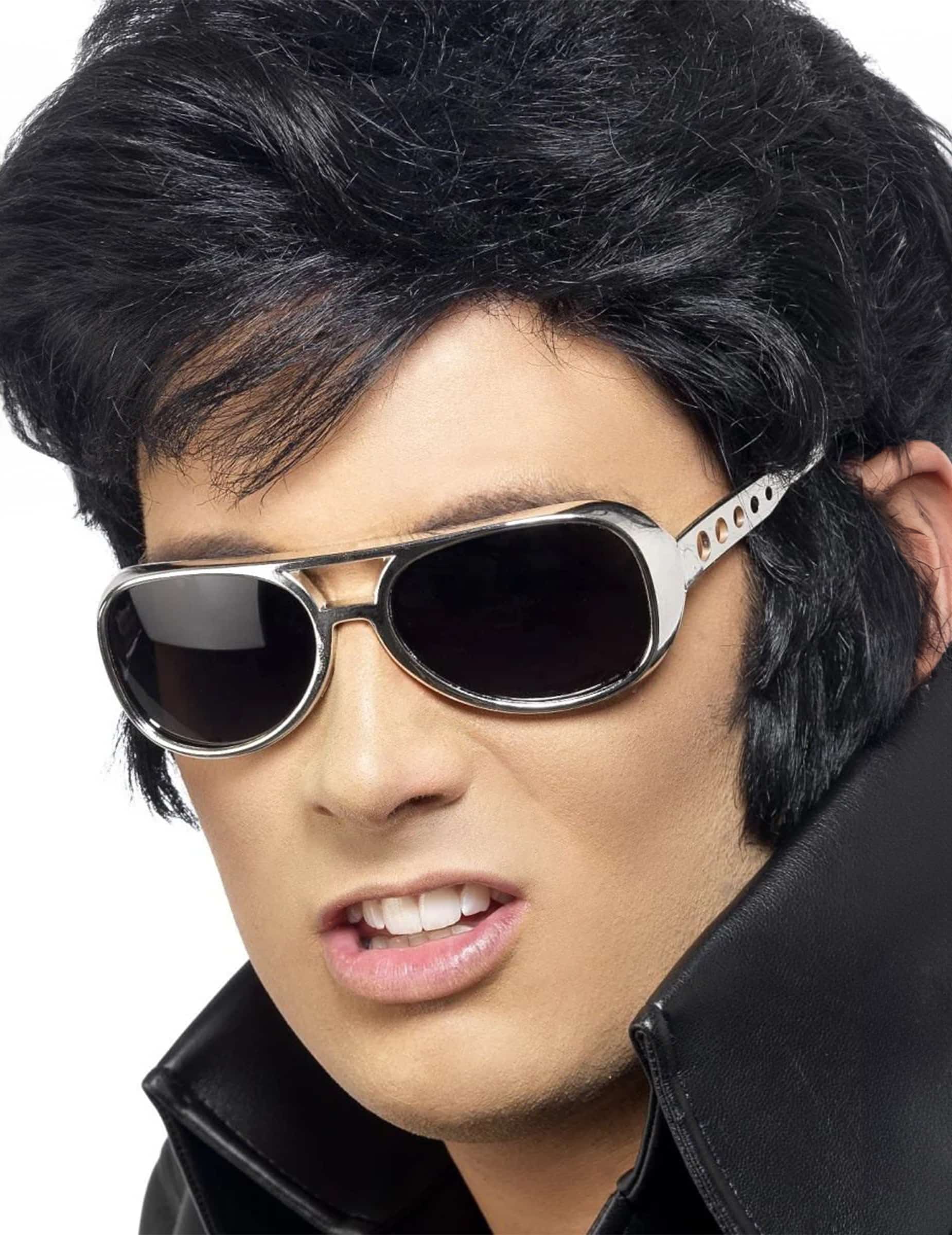 Elvis Brille Kostümzubehör Lizenzartikel silber