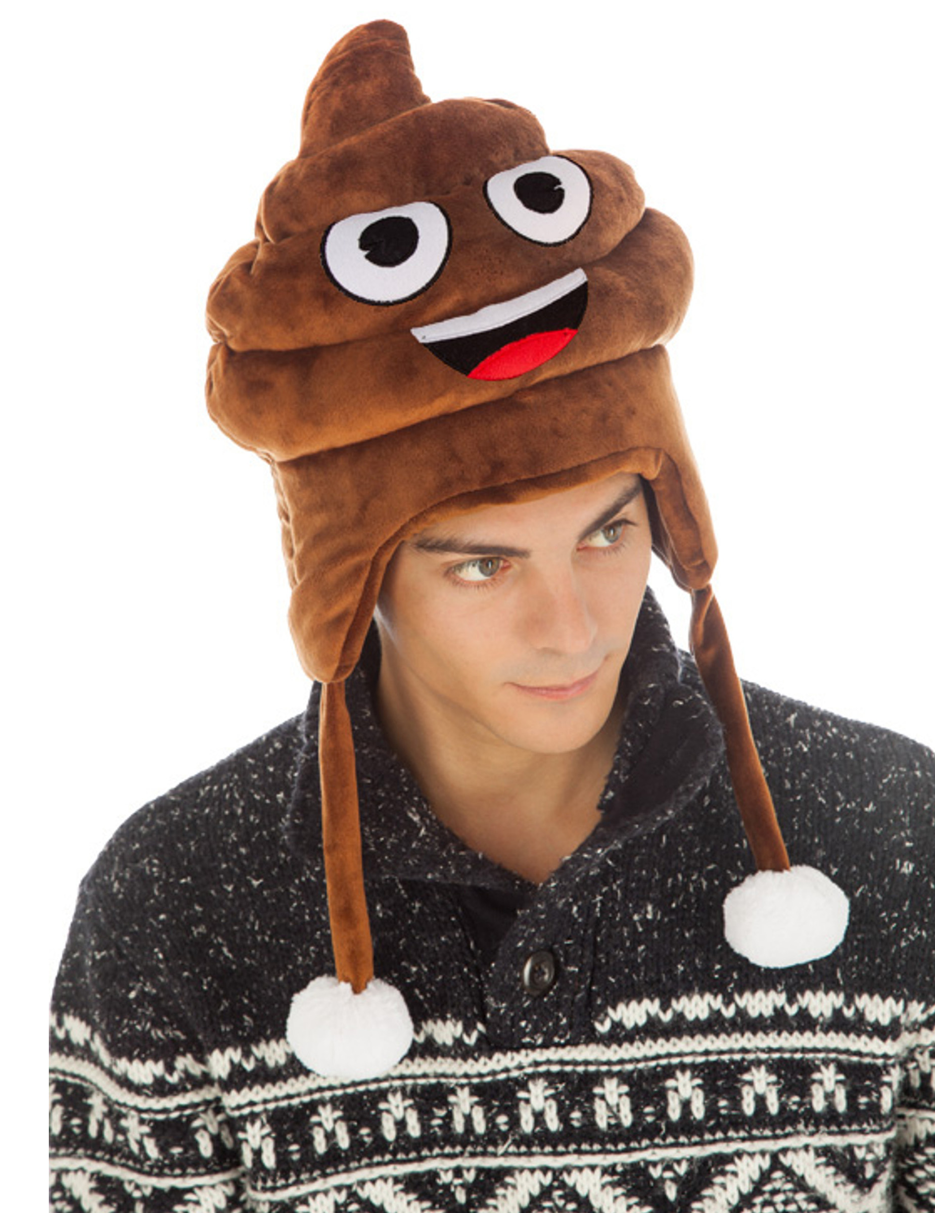 Emoji-Mütze Kackhaufen Accessoire braun