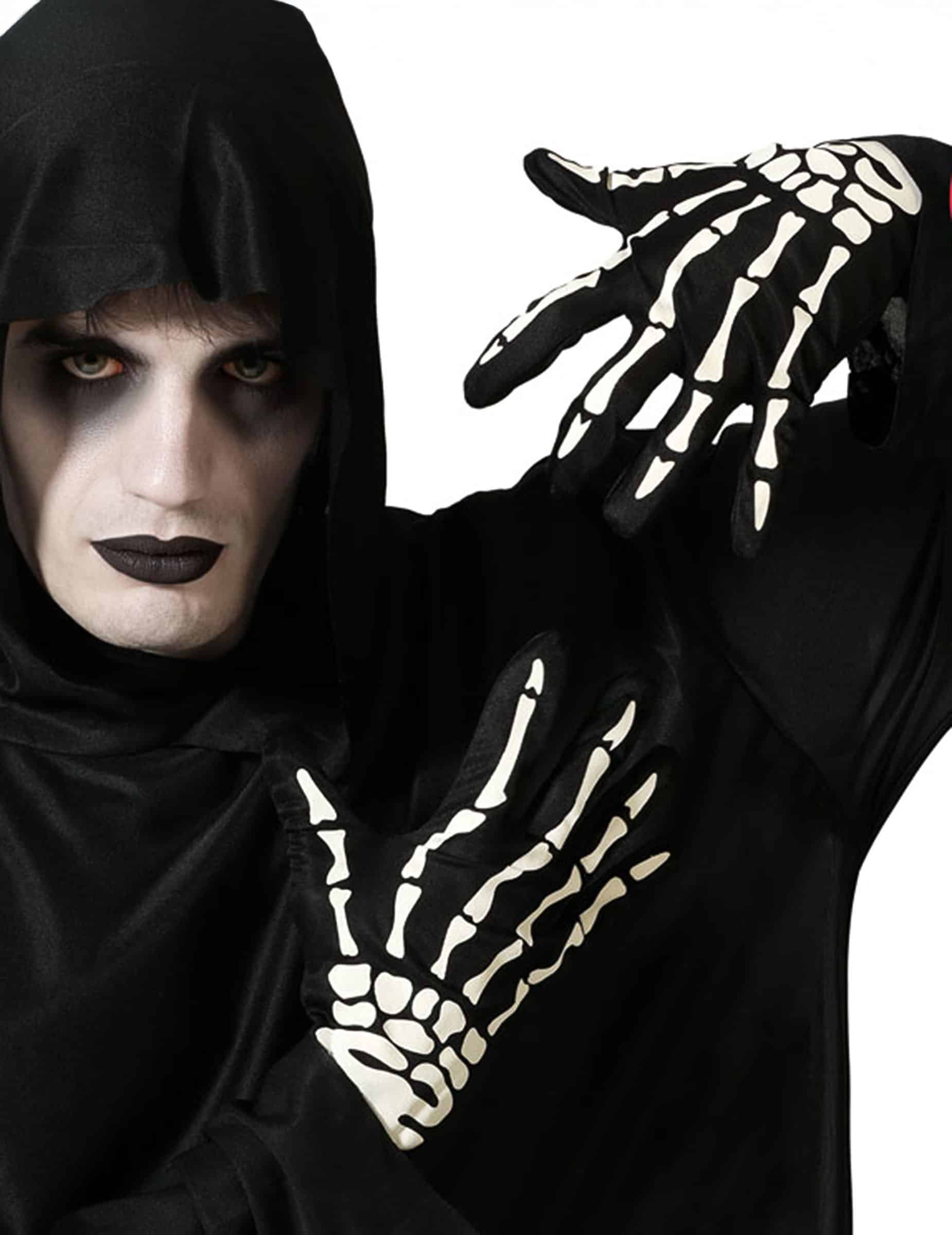 Erwachsenen Handschuhe mit schwarz weiß Skelettdesign