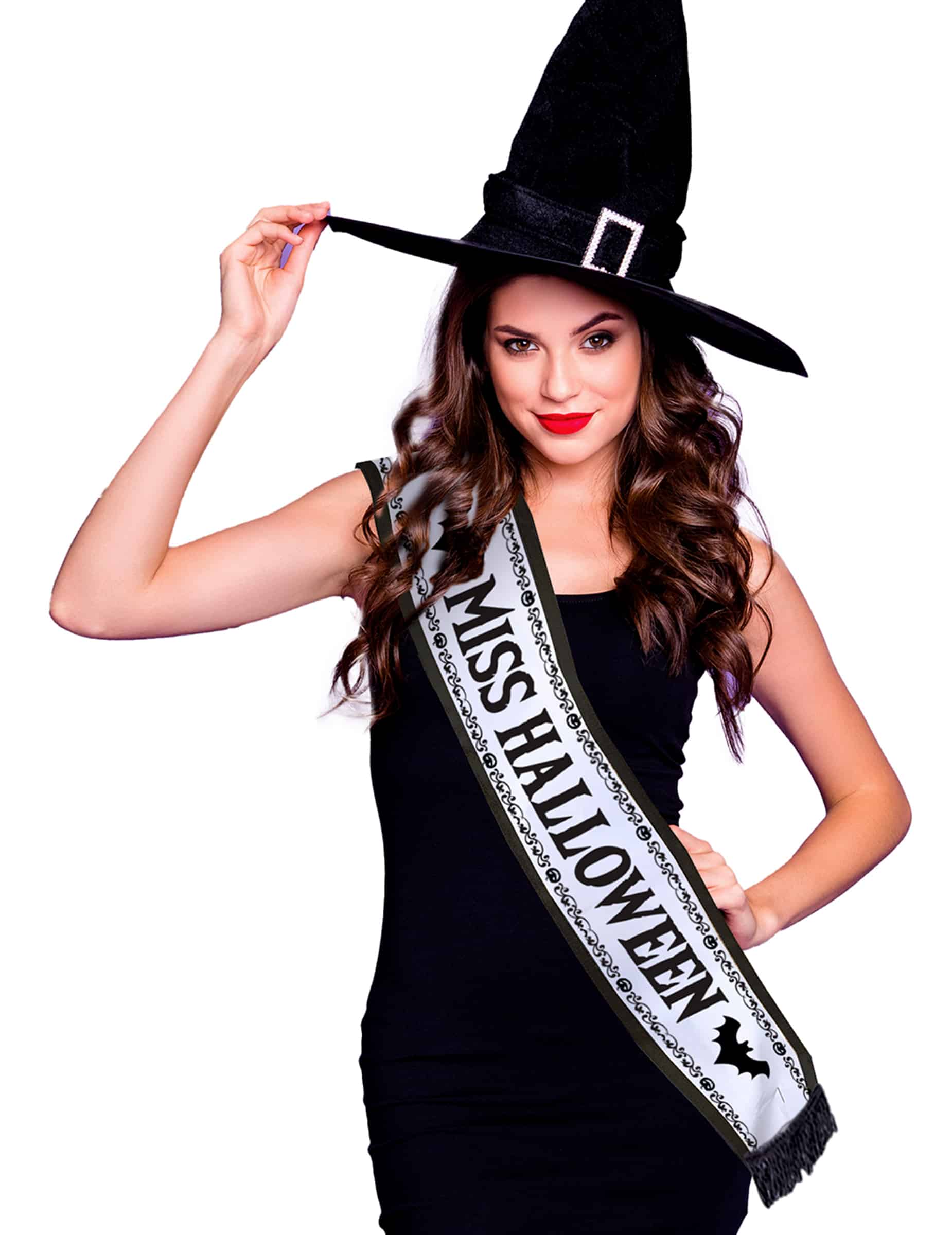 Erwachsenen Miss Halloween Schal Accessoire schwarz