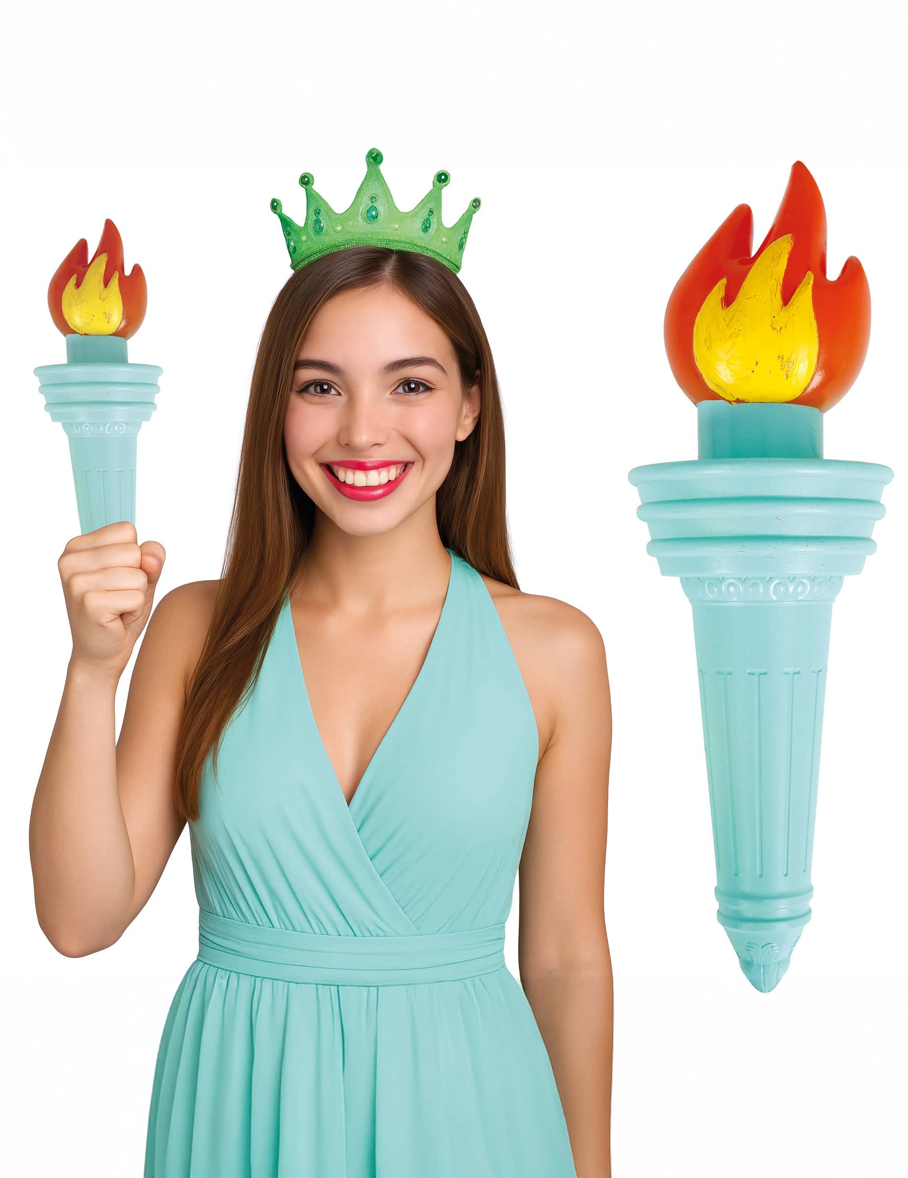 Fackel Freiheitsstatue Kostümzubehör für Erwachsene 30 cm