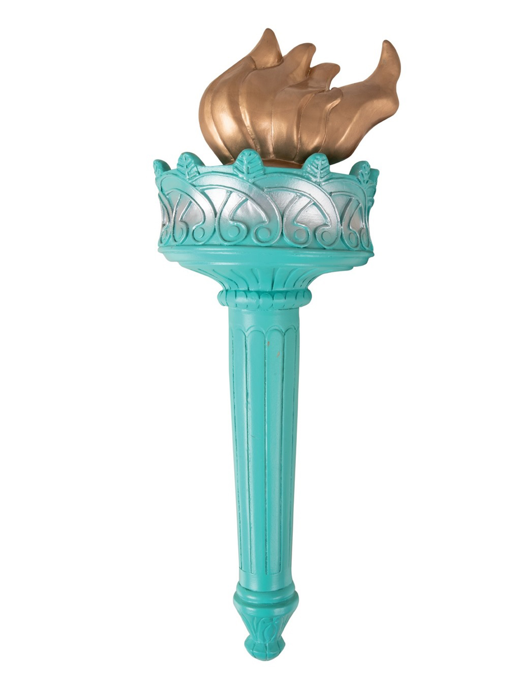 Fackel der Freiheitsstatue Kostüm-Accessoire blau-goldfarben 30 cm