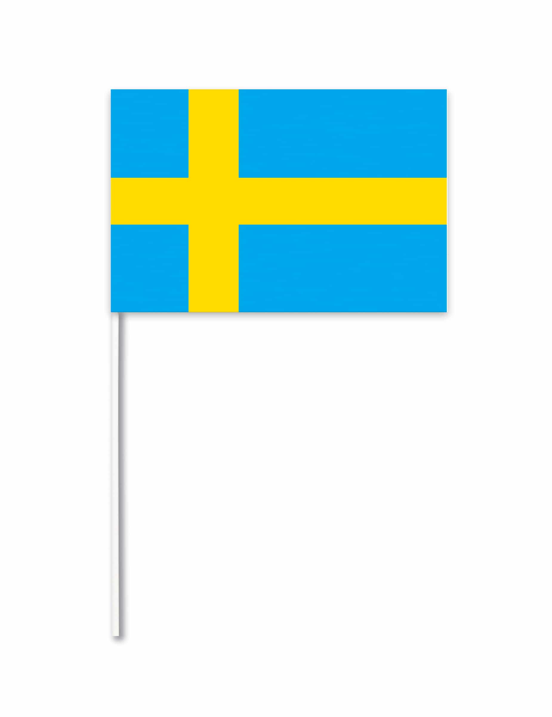 Fahne Schweden Papier 14 x 21 cm