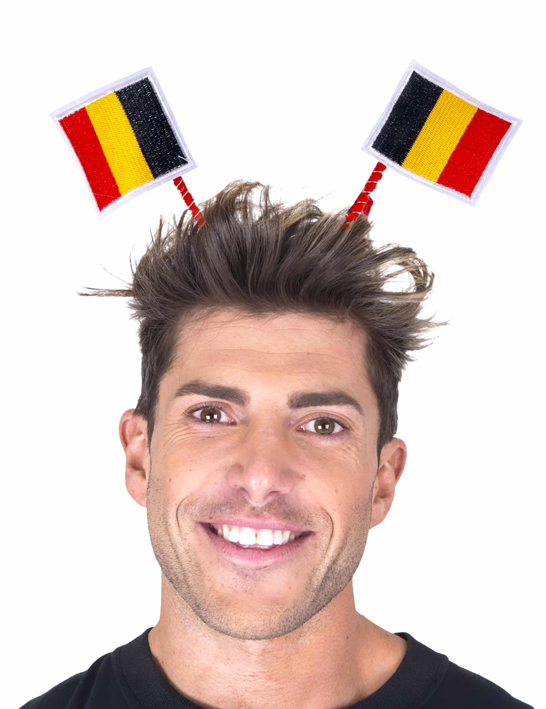 Fan Stirnband Belgien mit Flaggen Supporter Haarreif für Erwachsene