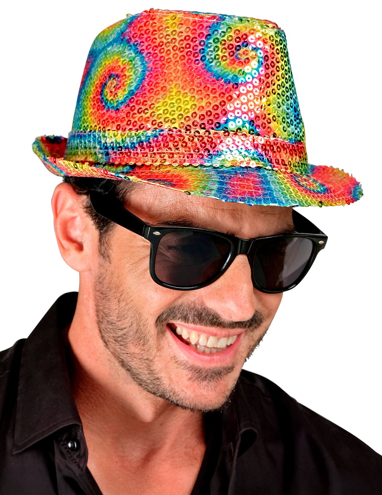 Fedora Hut mit Batikmuster Pailletten für Erwachsene