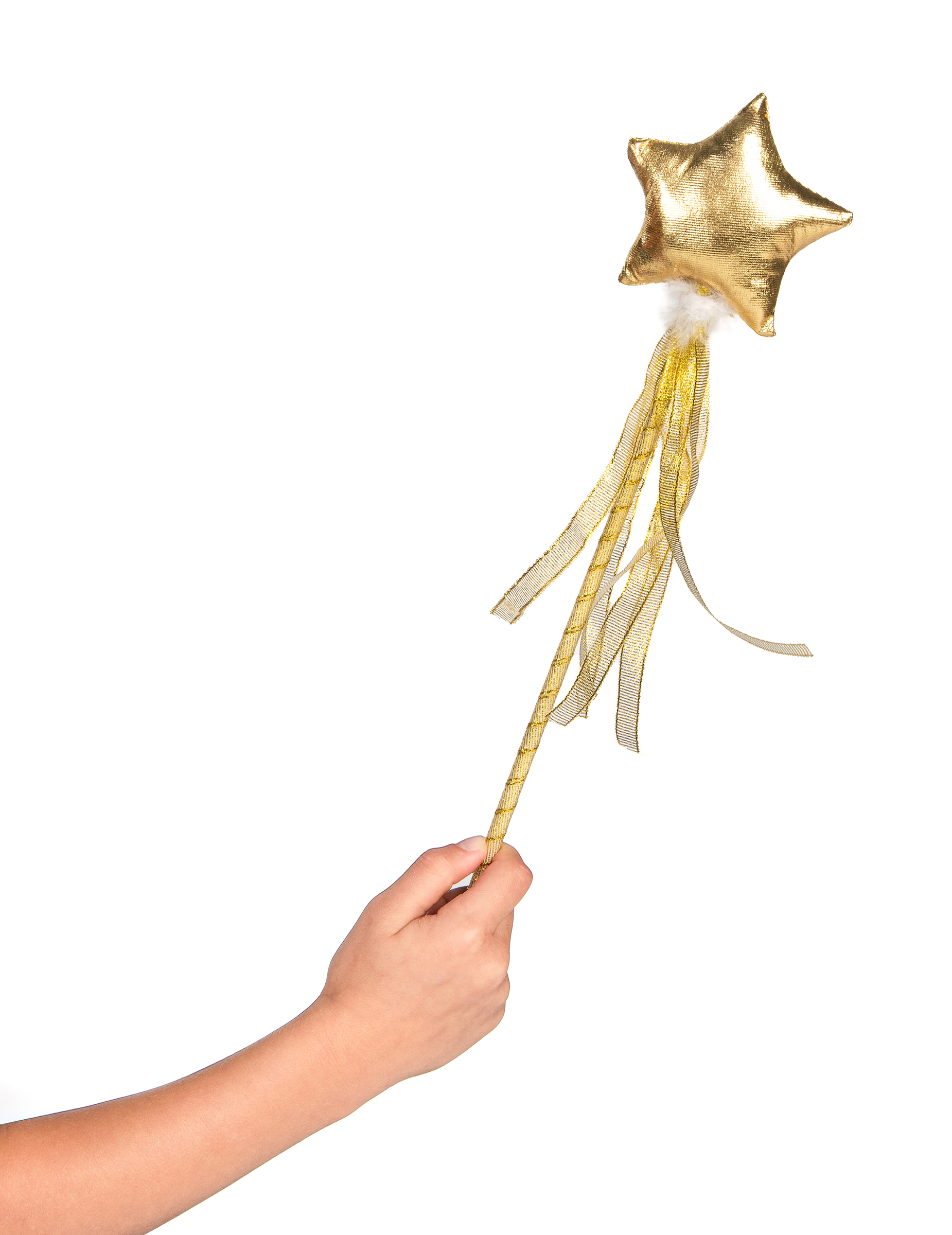 Fee-Zauberstab für Mädchen Faschingsaccessoire gold