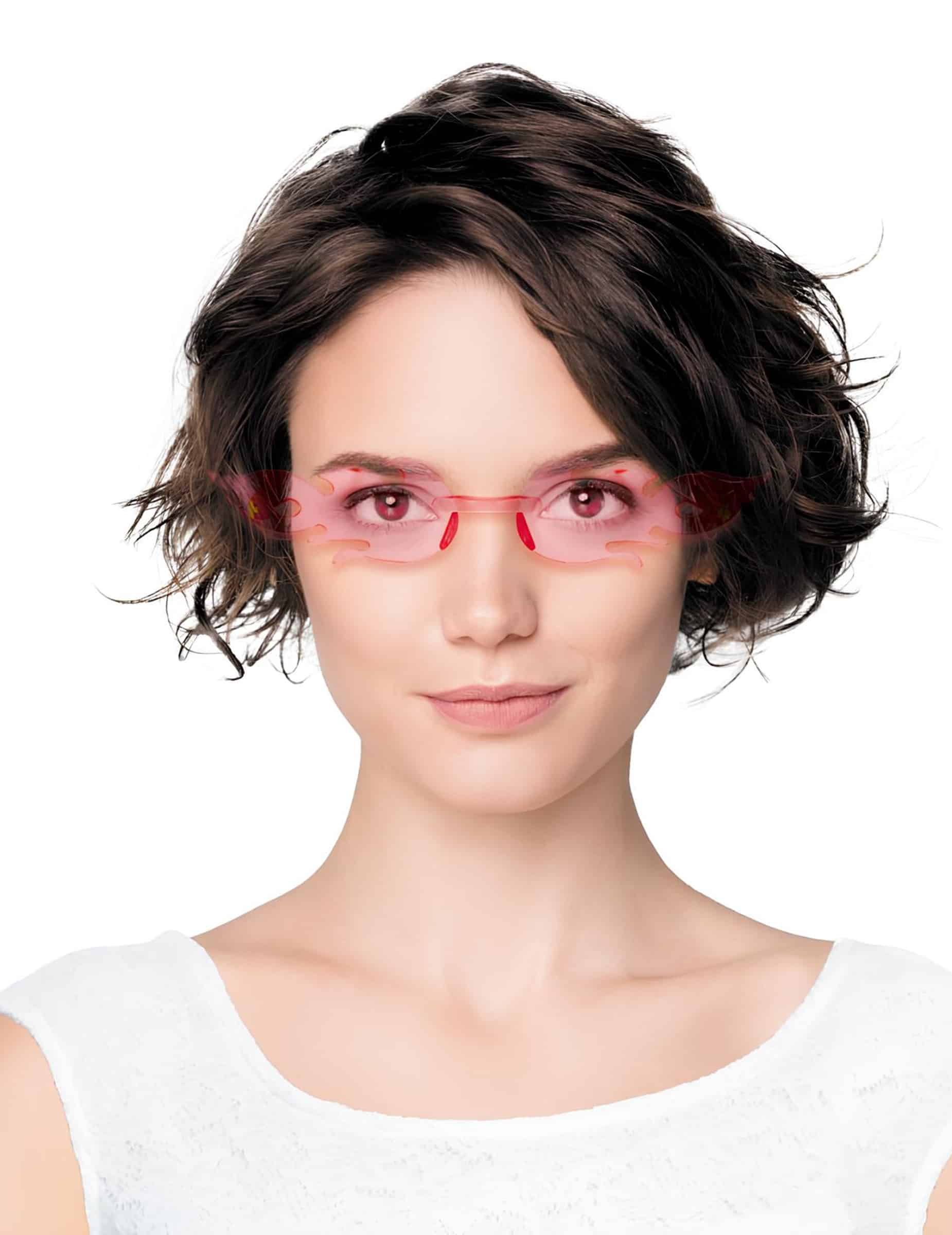 Feuer Sonnenbrille Pink für Erwachsene