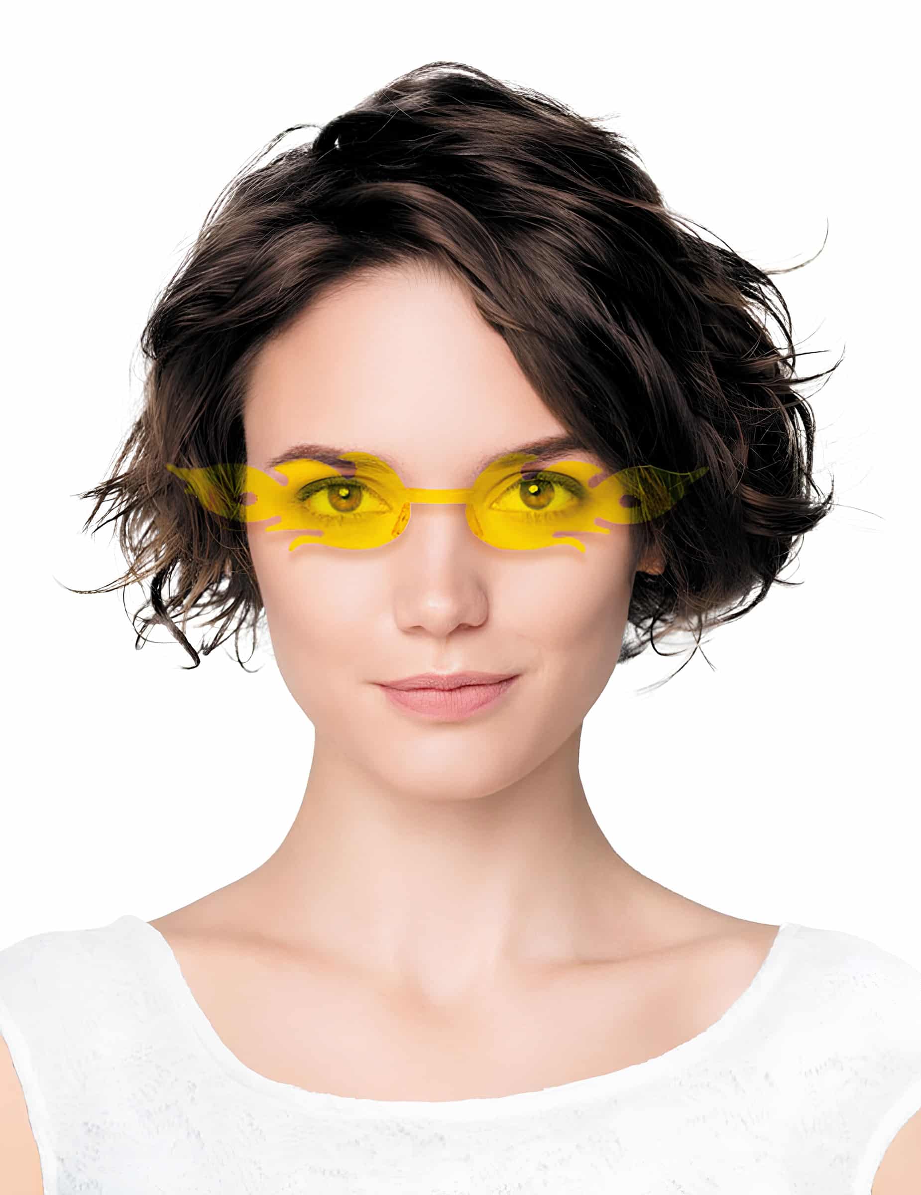 Feuer Sonnenbrille für Erwachsene Gelb