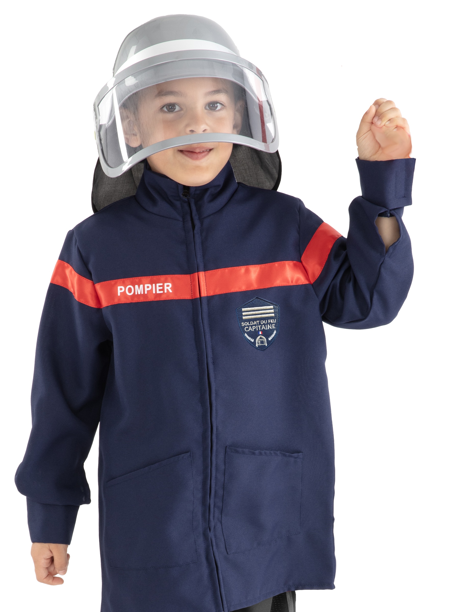 Feuerwehrmann Set für Kinder Jacke und Helm