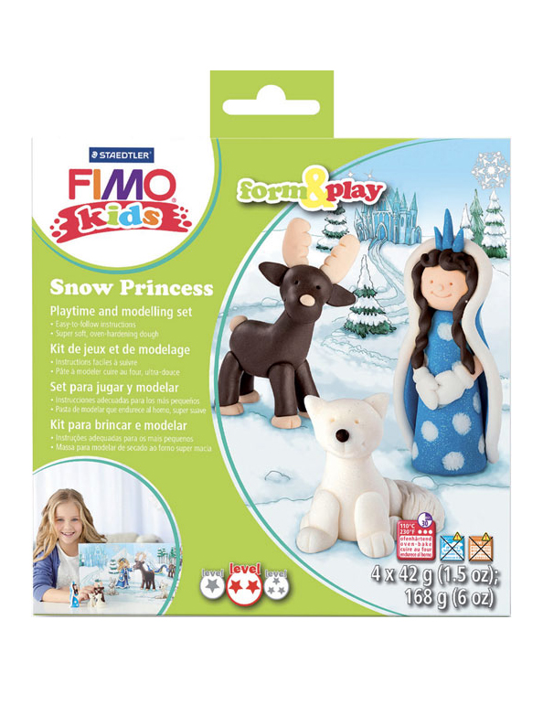 Fimo Set Schneeprinzessin Knetset für Kinder