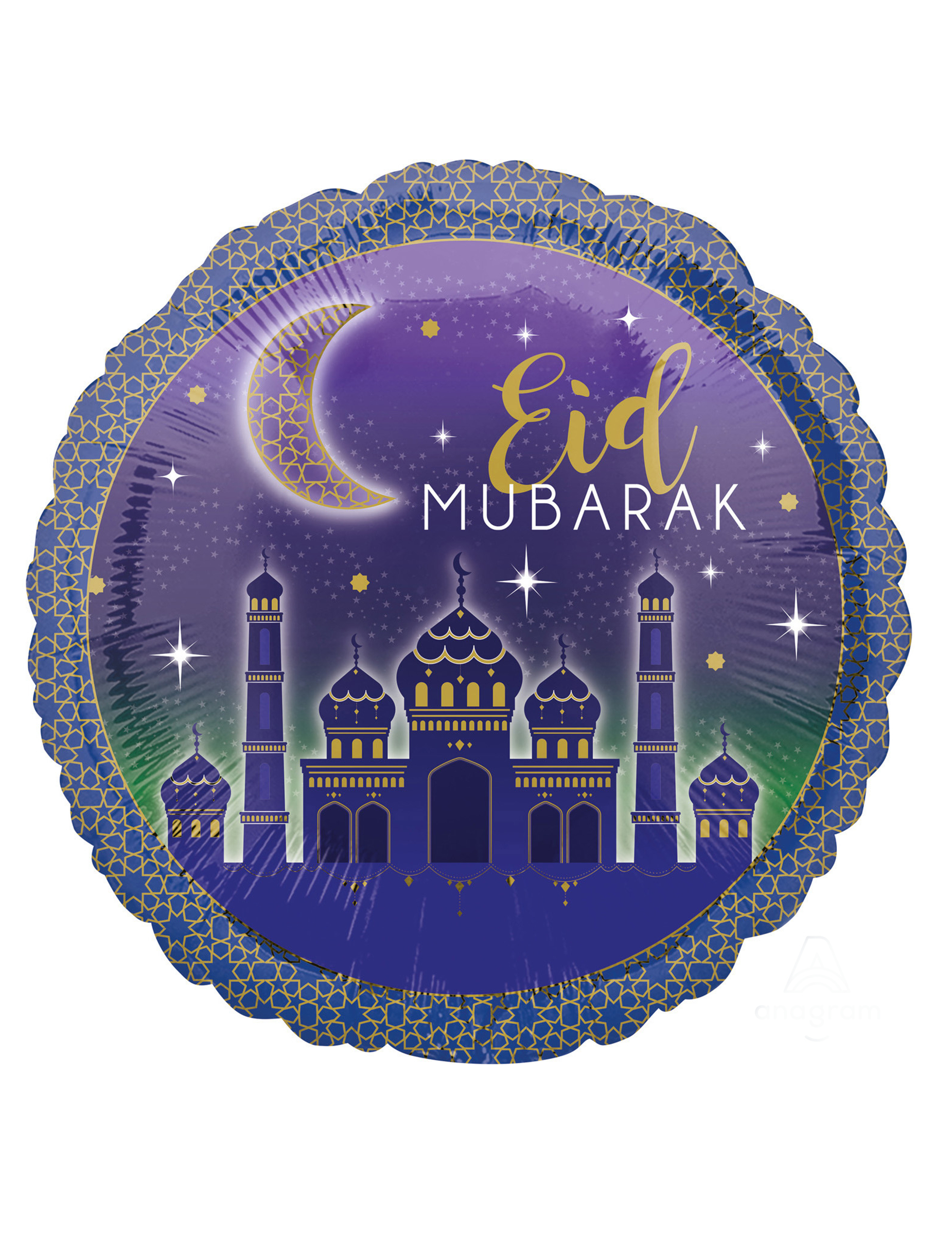 Folienballon Eid Mubarak Aluminium 43 cm