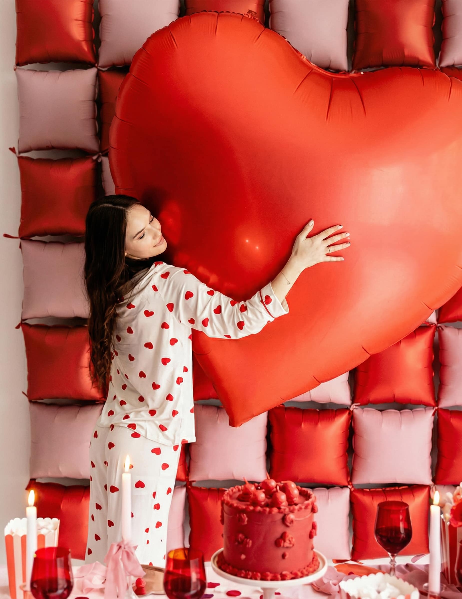 Folienballon Herz XXL Rot für Erwachsene