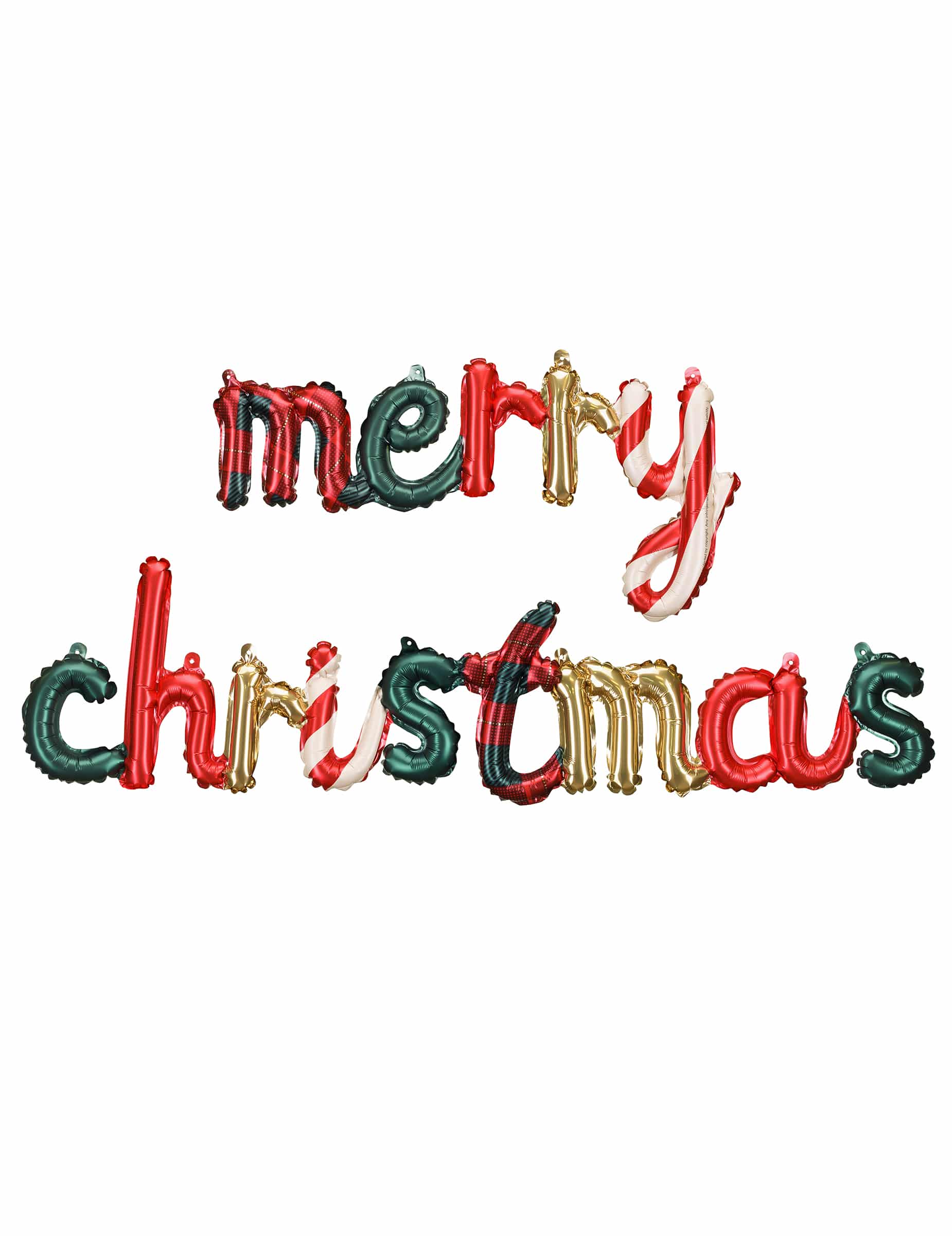 Folienballon Merry Christmas Schriftzug 143 x 25 cm