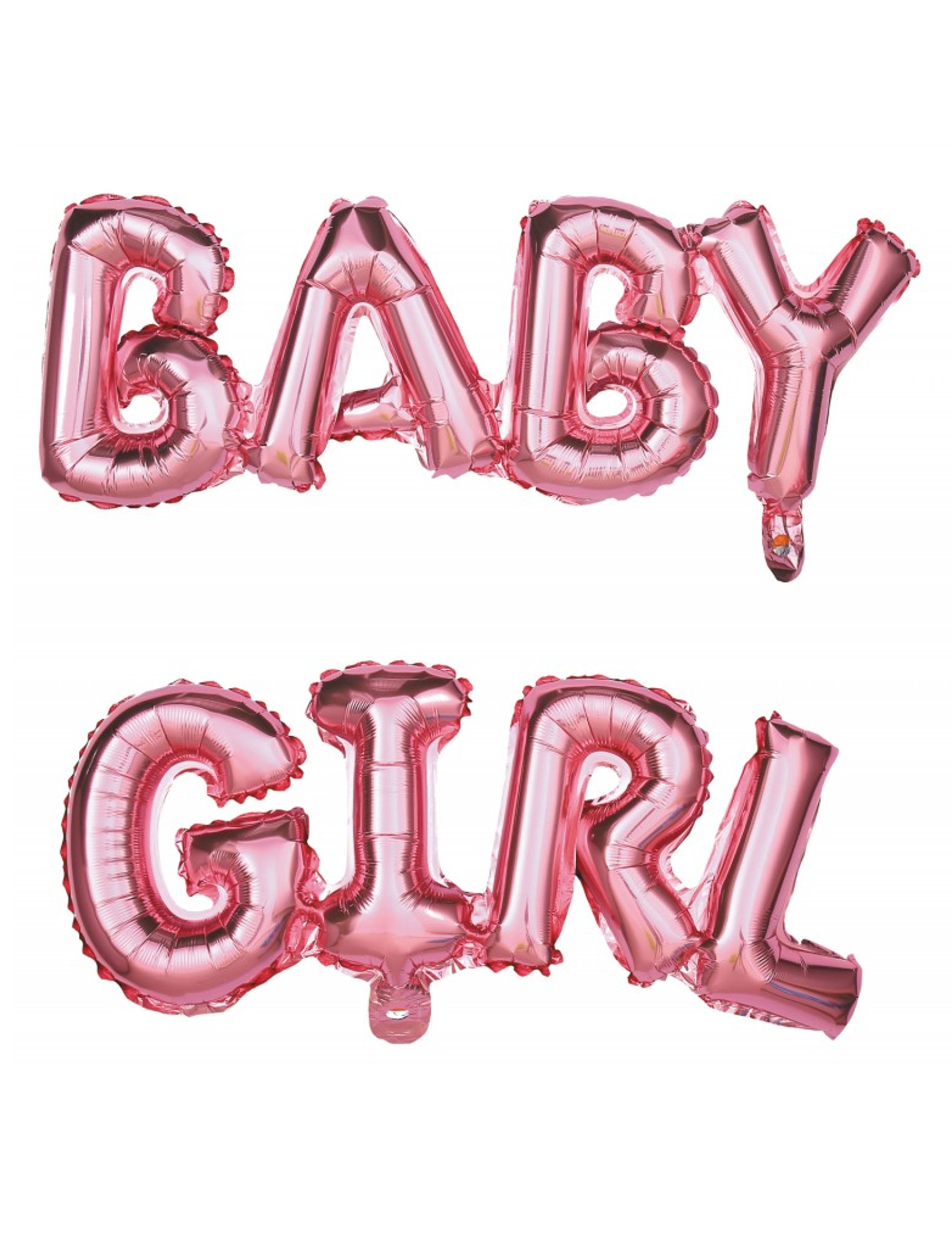 Folienballon-Set Schriftzug Baby Girl Rosa 118 x 24 cm Party-Deko Baby Shower