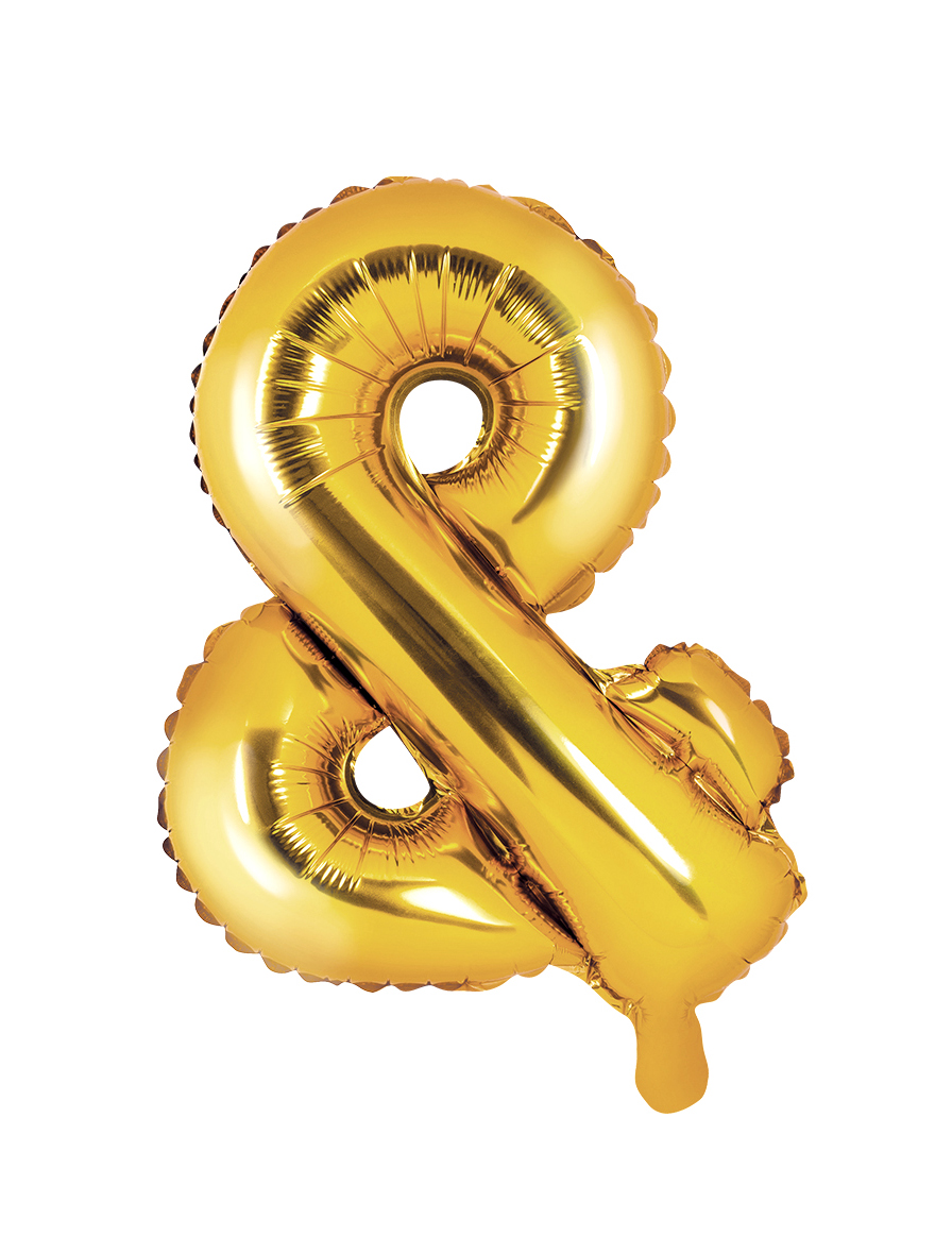 Folienluftballon Symbol + gold