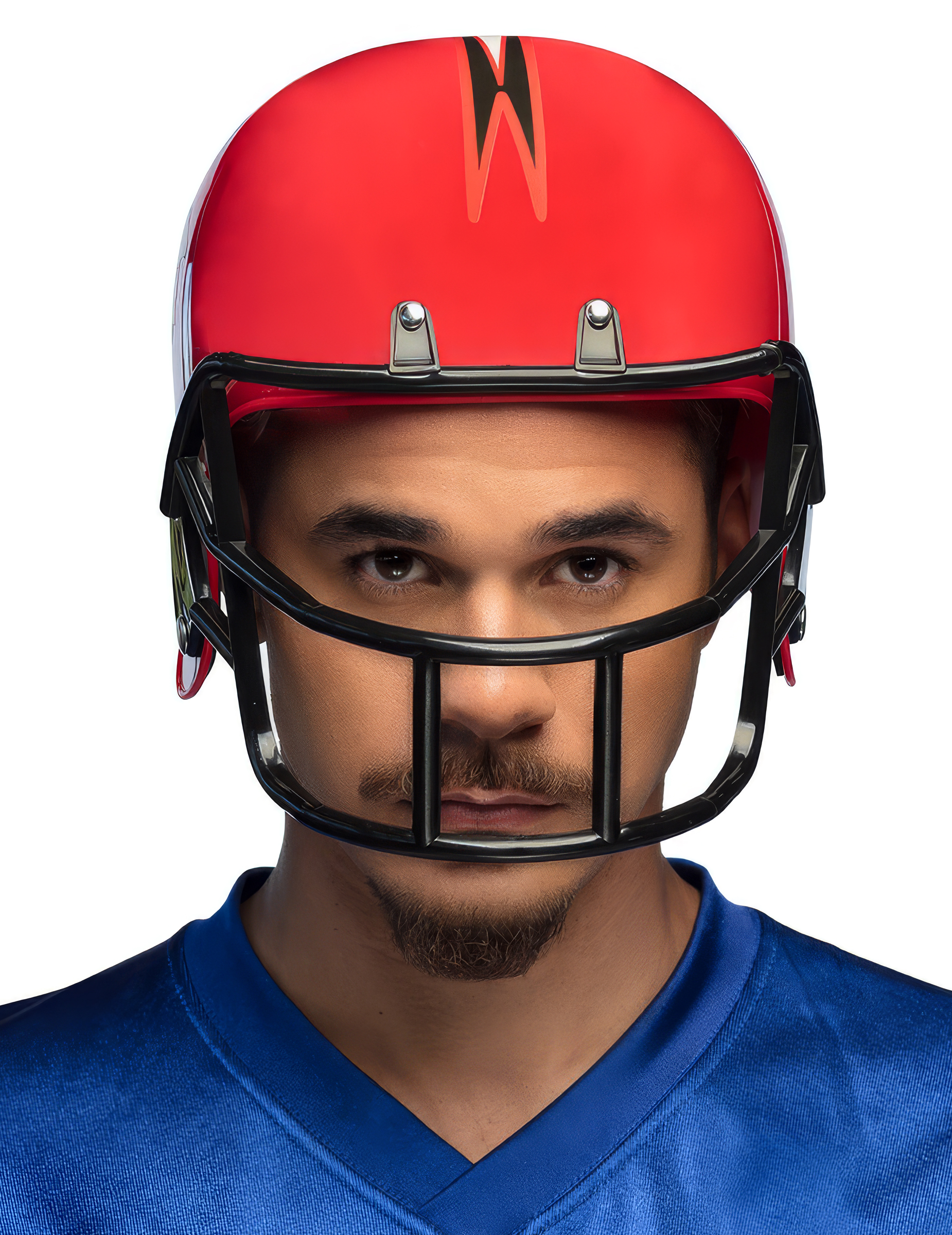 Football-Helm für Herren Faschings-Accessoire rot