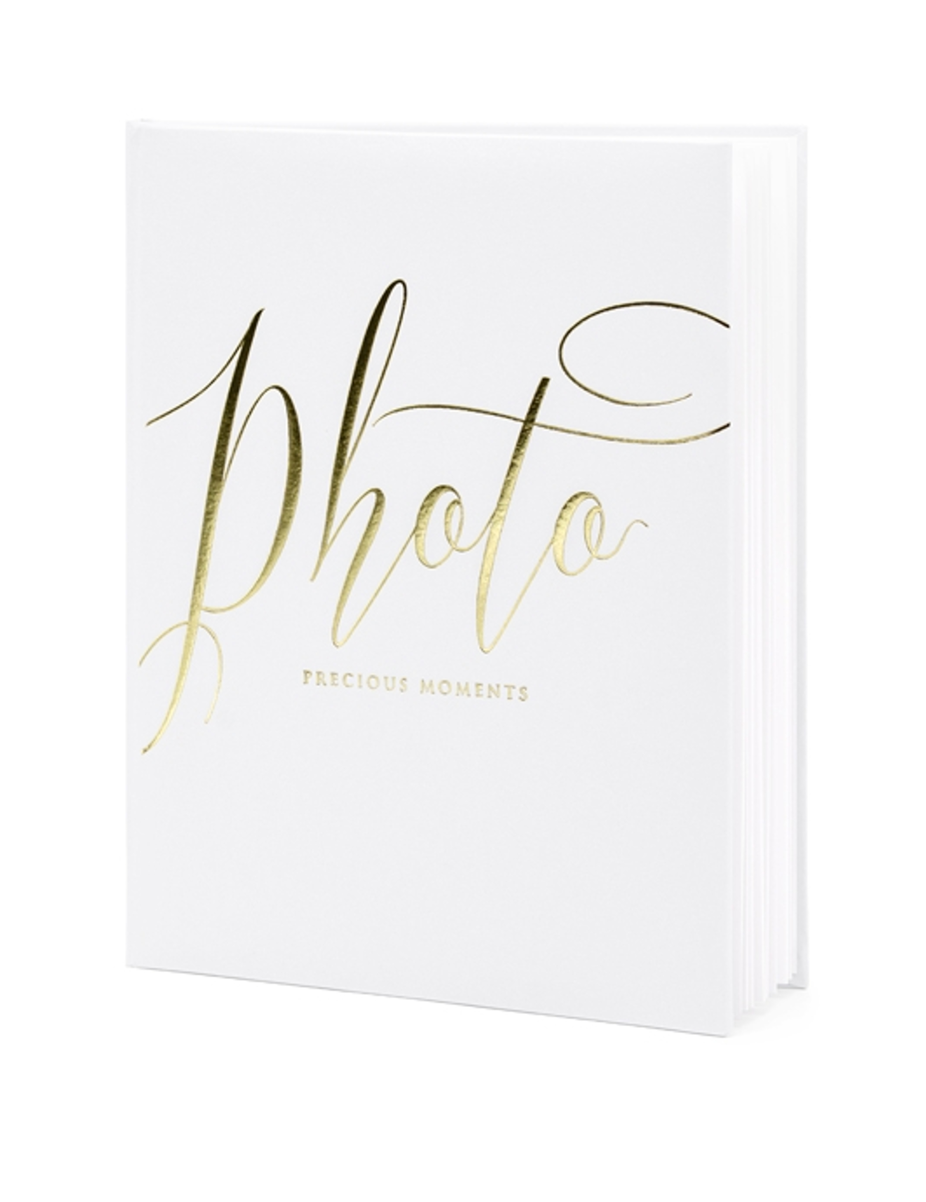 Fotoalbum Weiß + Gold 22 Seiten Hochzeit 20 x 24