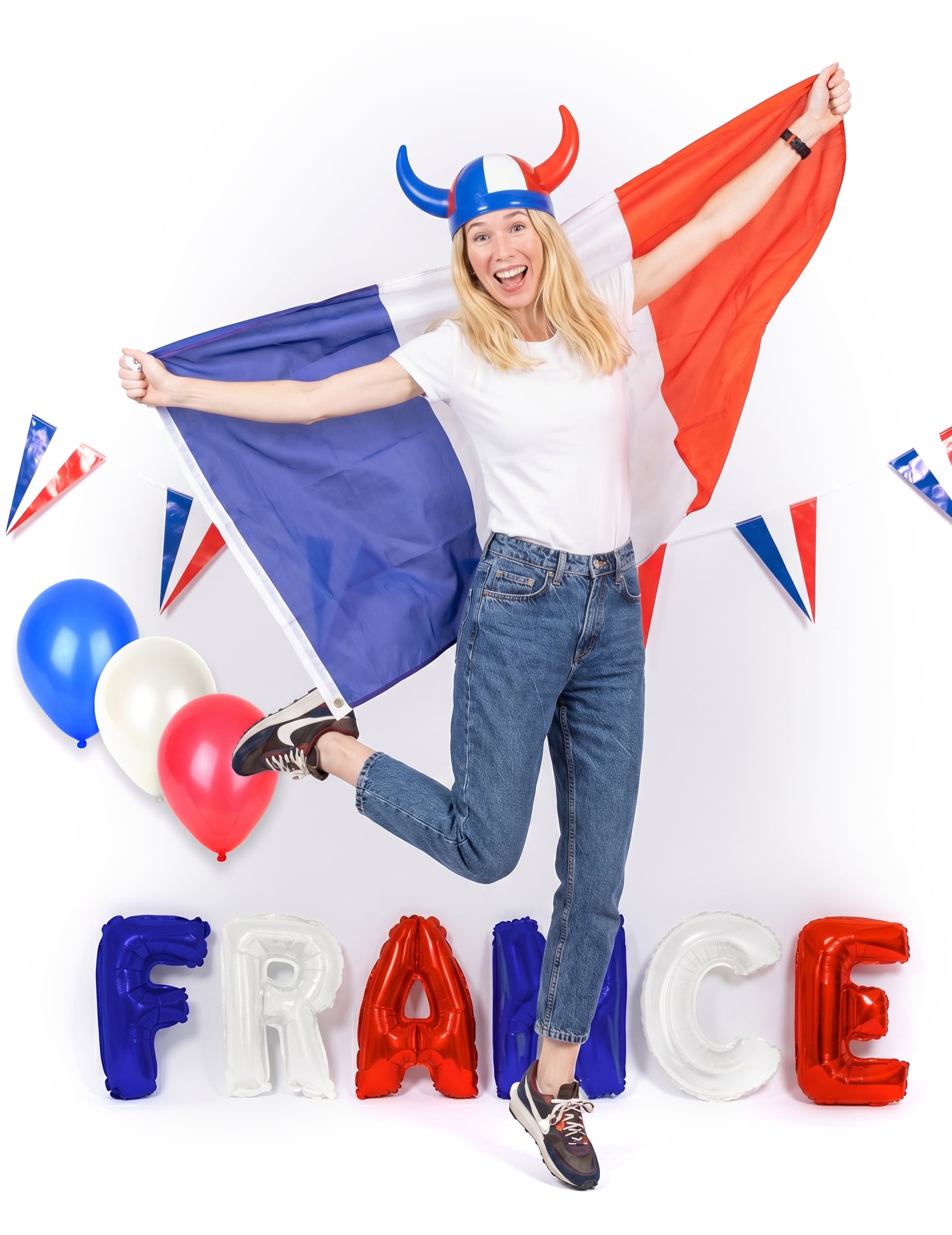 Frankreich Fan-Deko-Set für Räume