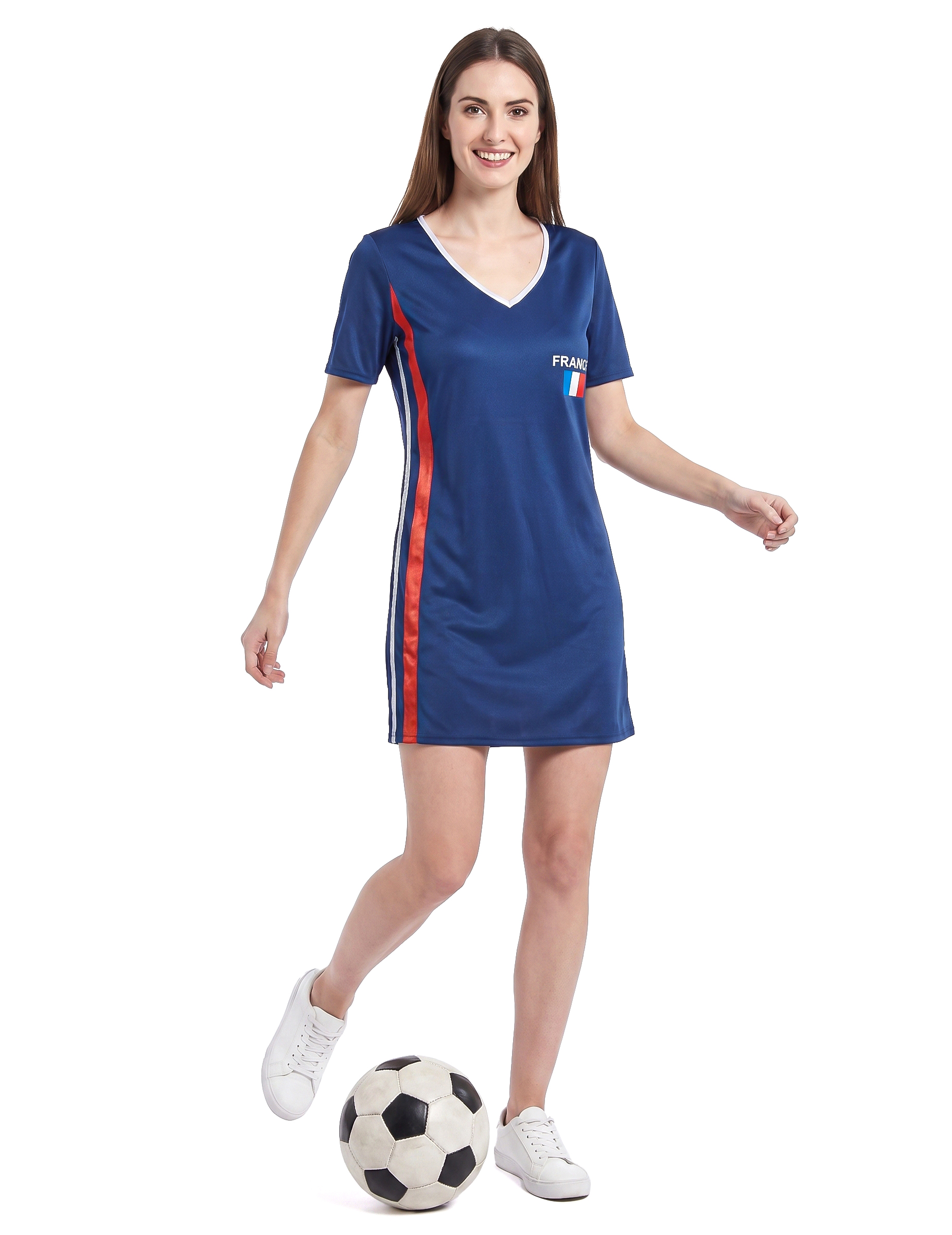 Frankreich Fankleid Damen dunkelblau