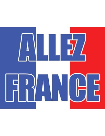 Frankreich Flagge Allez France Länder-Fanartikel blau-weiss-rot 70x100cm