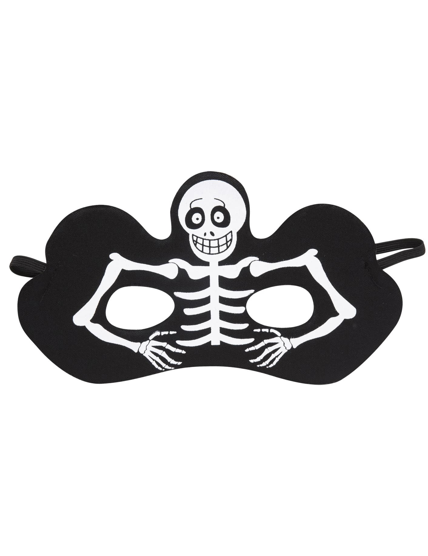 Freches Skelett Augenmaske für Halloween schwarz-weiss
