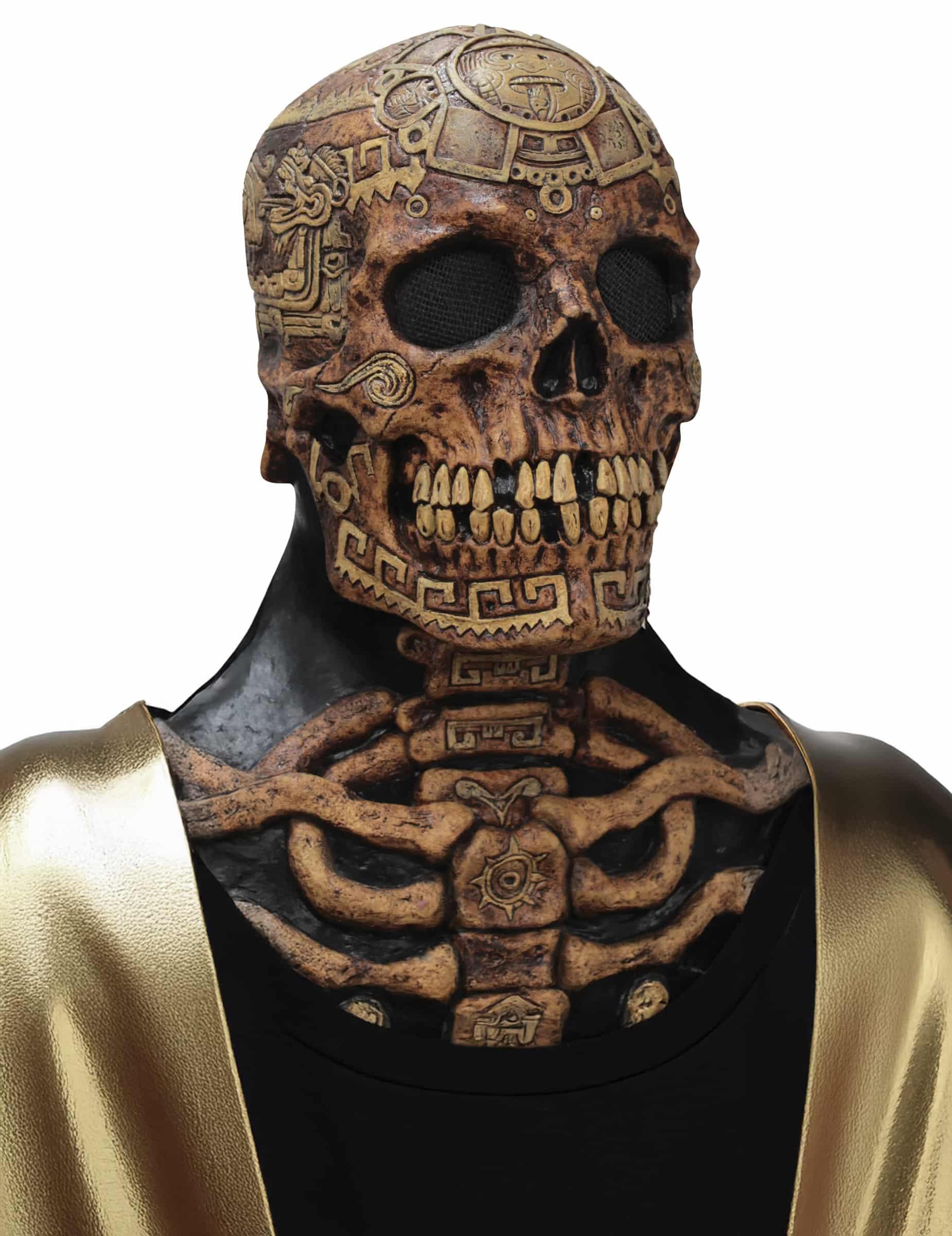 Furchterregende Skelettmaske mit aztekischem Design - Erwachsene