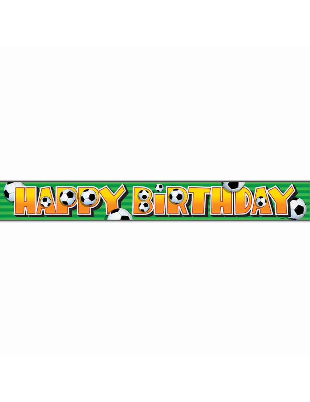 Fussball-Banner Happy Birthday bunt 34