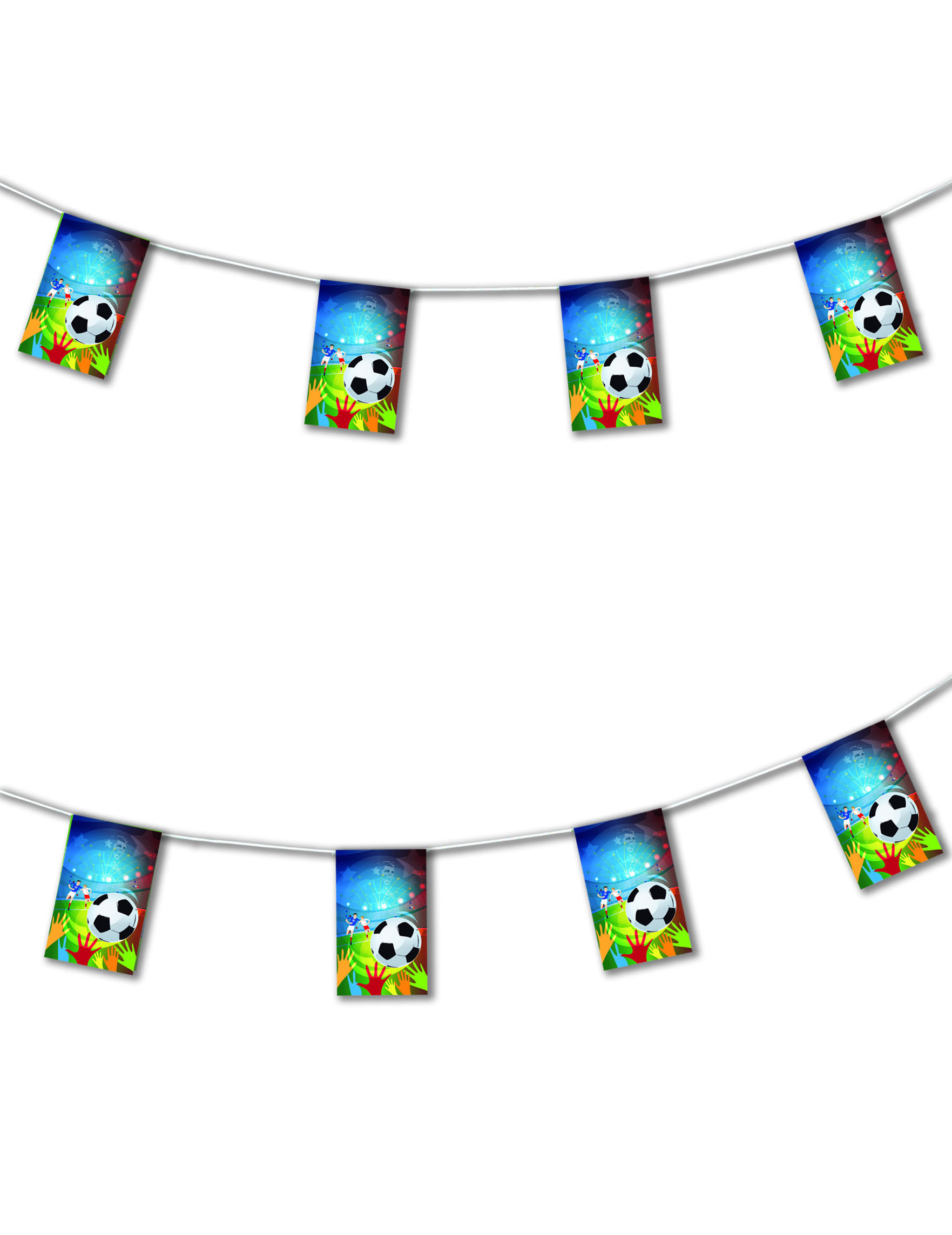 Fussball-Girlande aus feuersicherem Papier 4