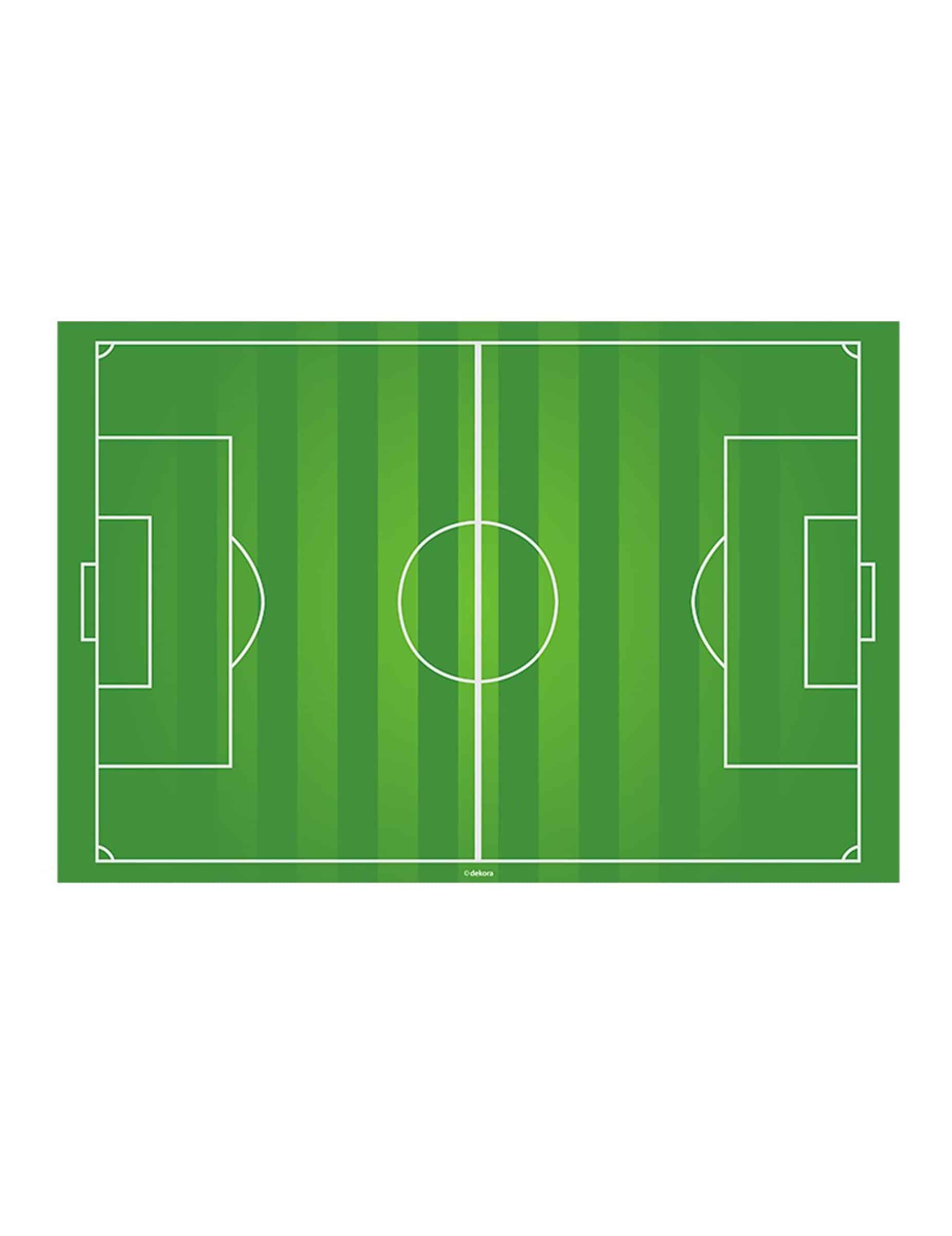 Fussball-Tortenaufleger Spielfeld grün-weiss 20x30cm