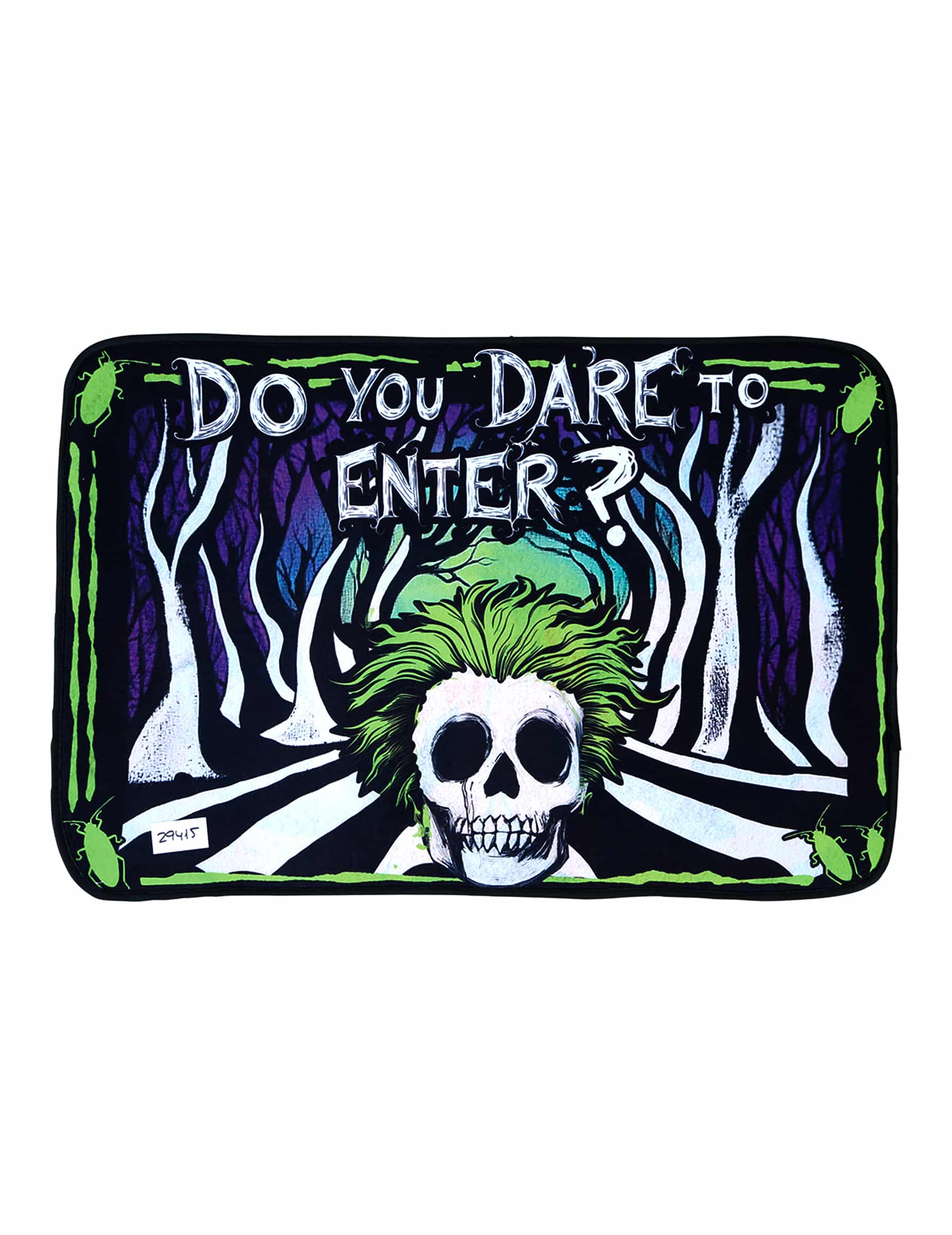 Fußmatte Totenkopf 60 x 40 cm Schwarz Grün