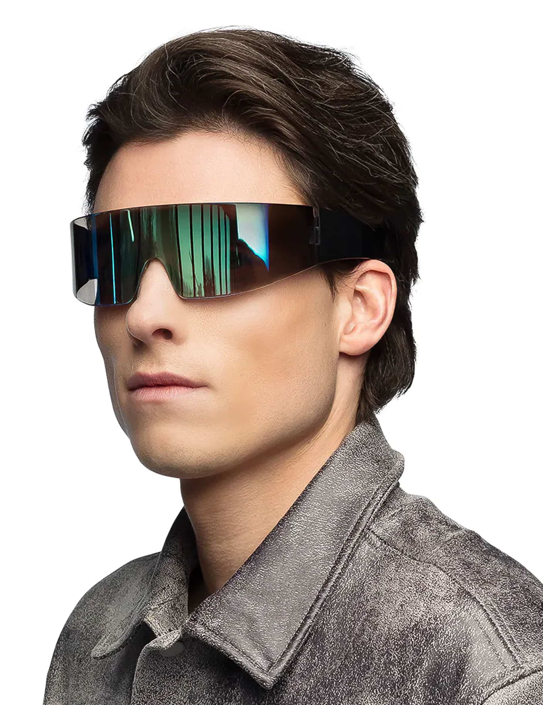 Futuristische Brille für Erwachsene schwarz