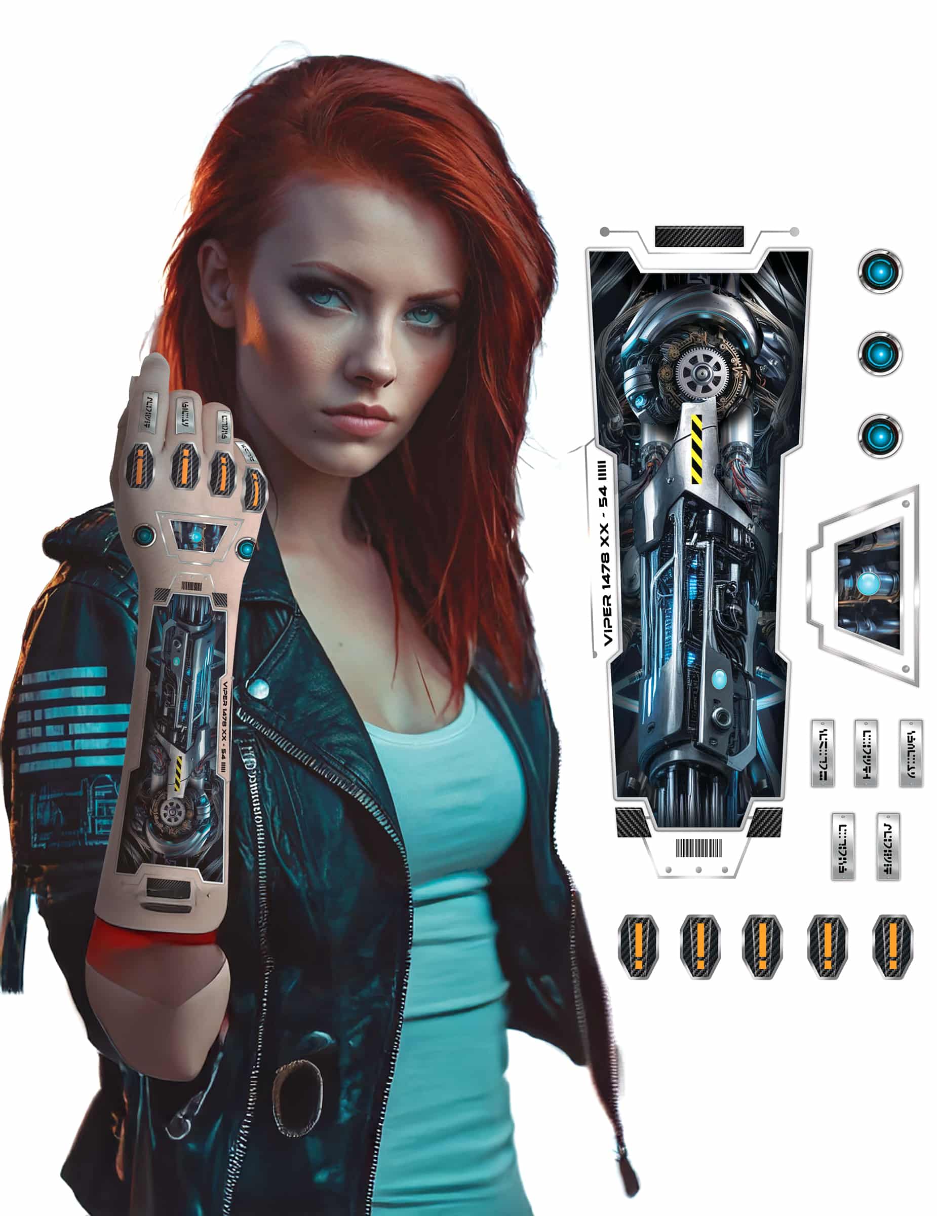 Futuristisches Roboterarm-Tattoo