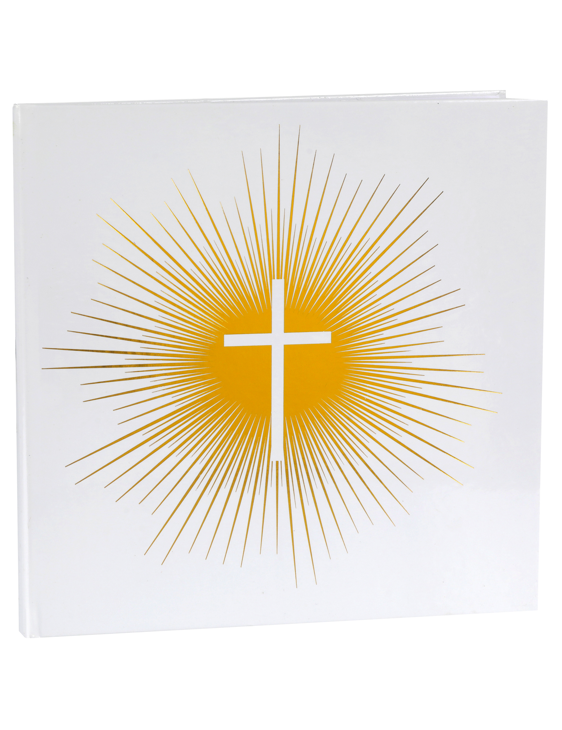 Gästebuch religiöse Feier gold 24 x 24 cm Taufe Kommunion