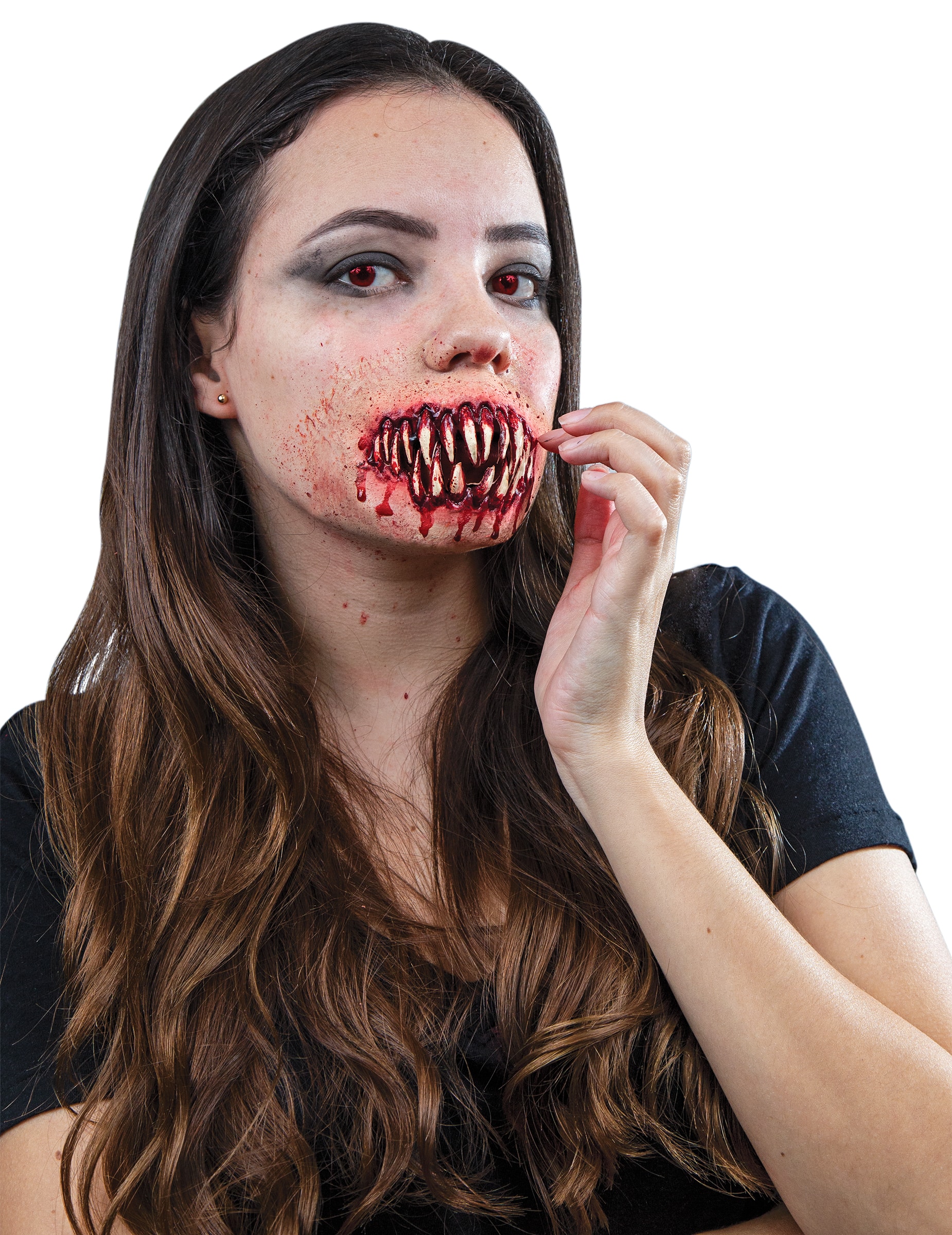 Gebiss Monstergebiss Kostümaccessoire aus Latex