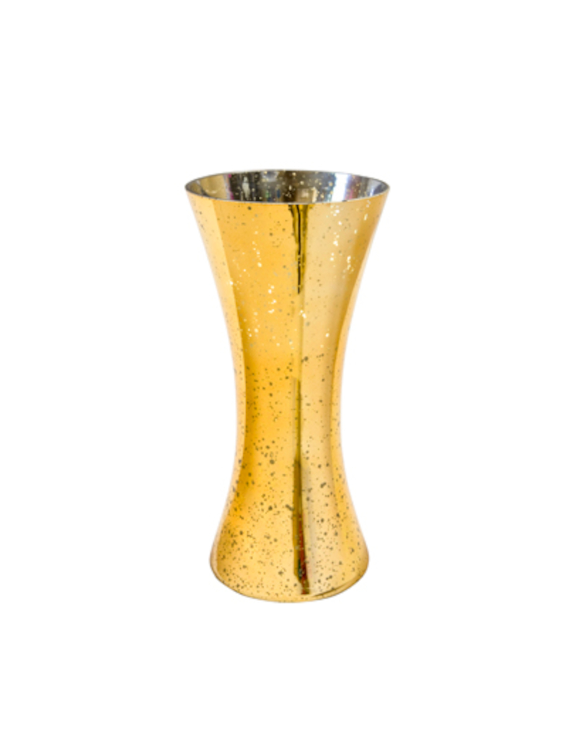 Gebogene Festtags-Vase goldfarben 25 x 10 cm
