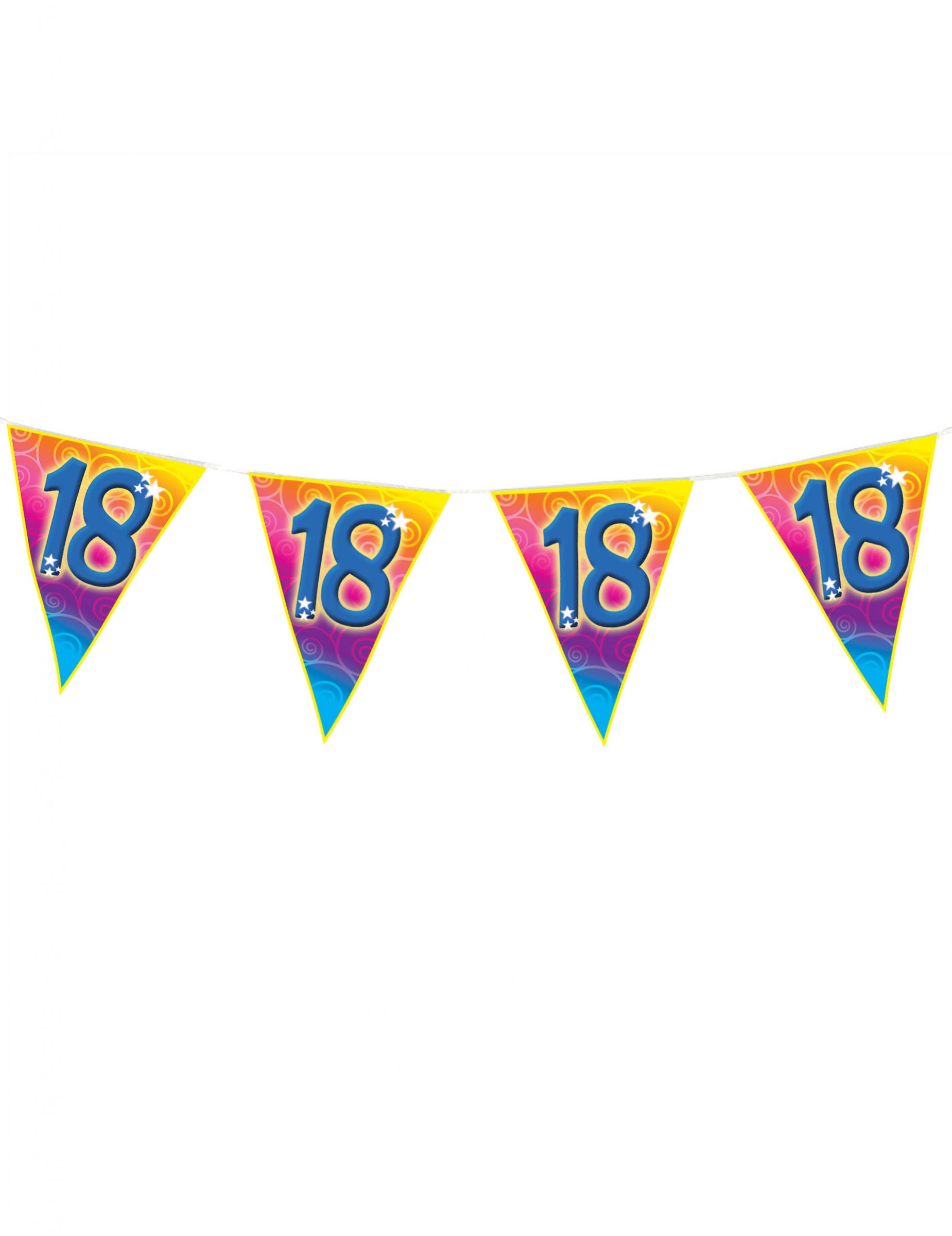 Geburtstagsgirlande 18 Jahre bunt 5m