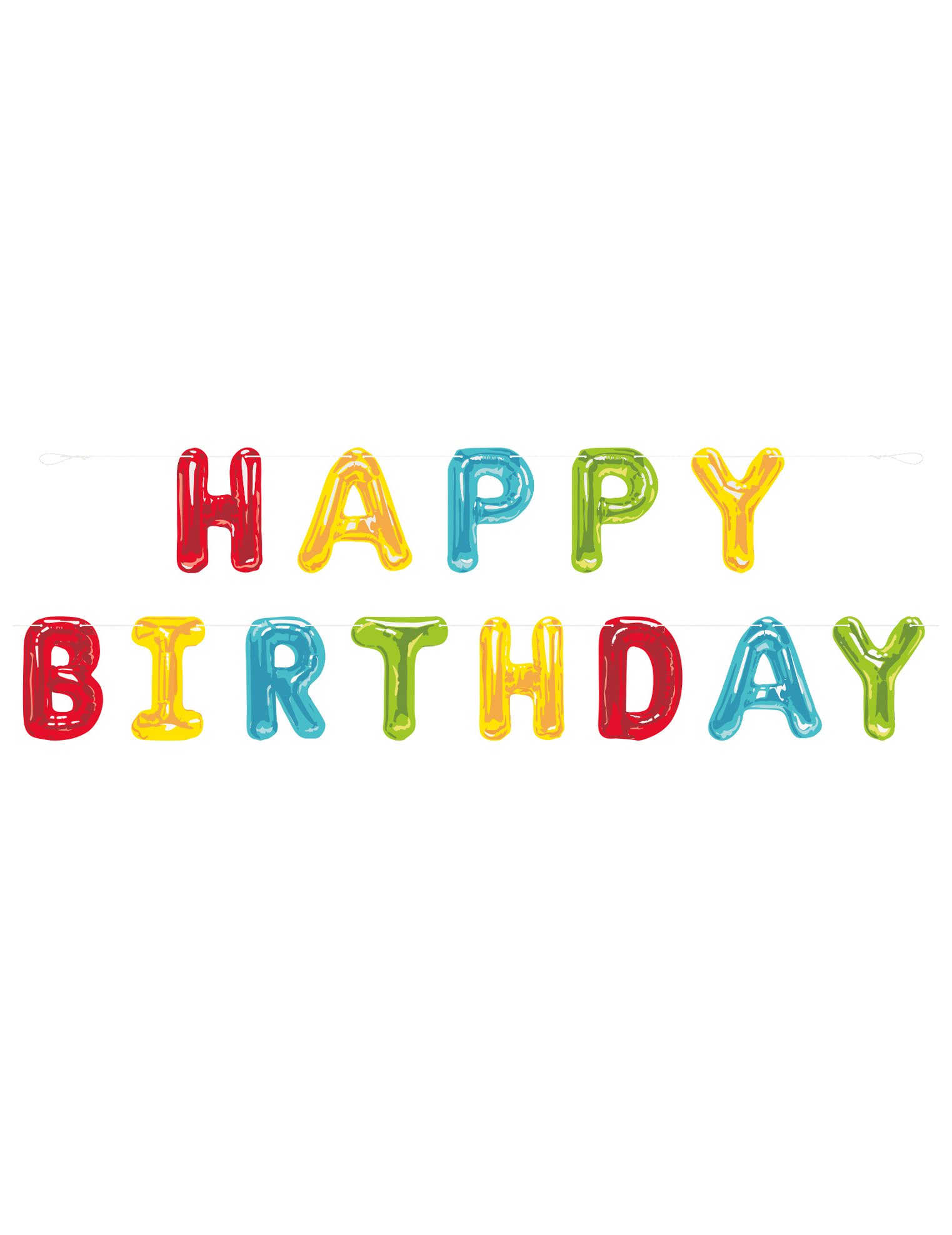 Geburtstagsgirlande 'Happy Birthday' bunt 2