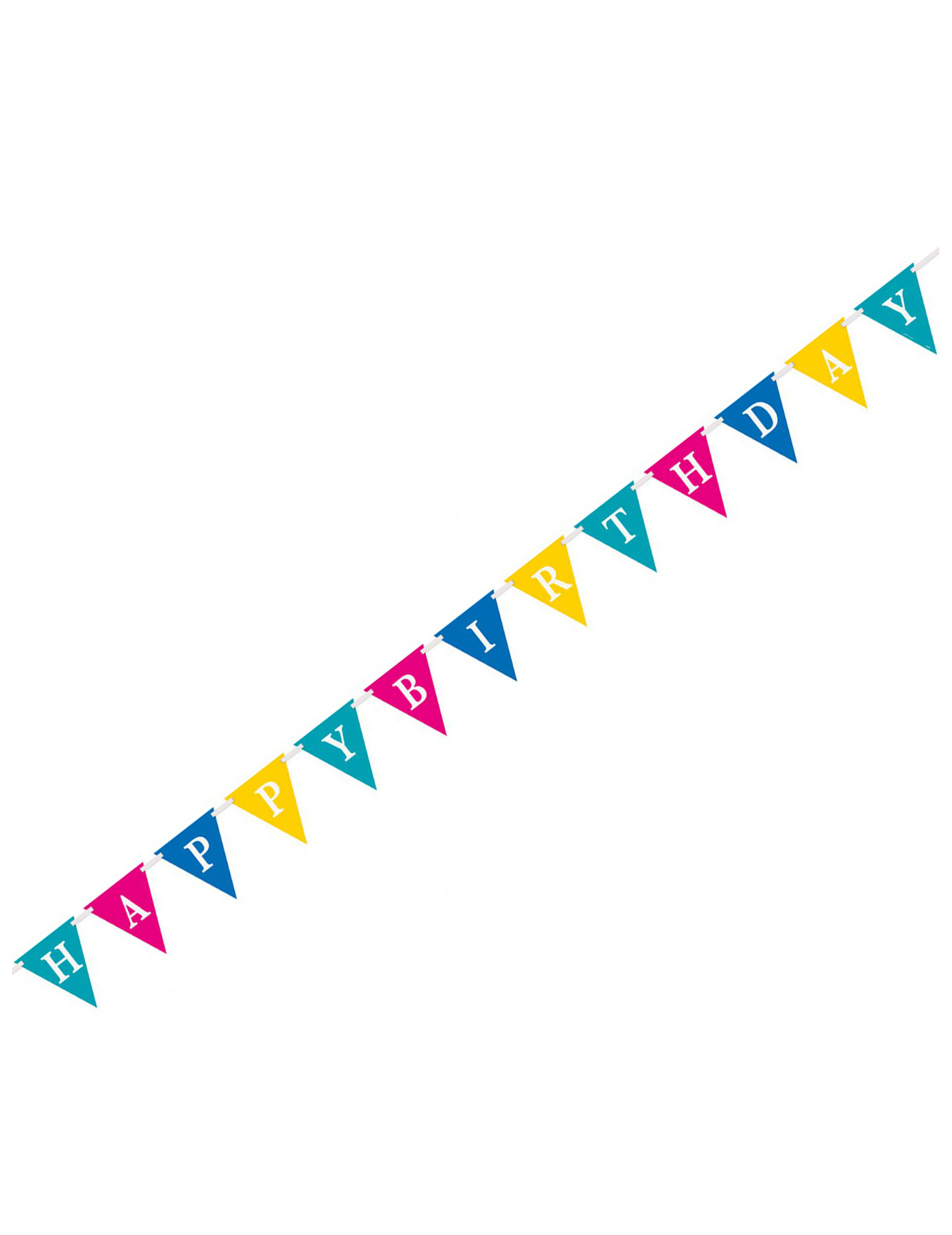 Geburtstagsgirlande Schriftzug Happy Birthday bunt 2