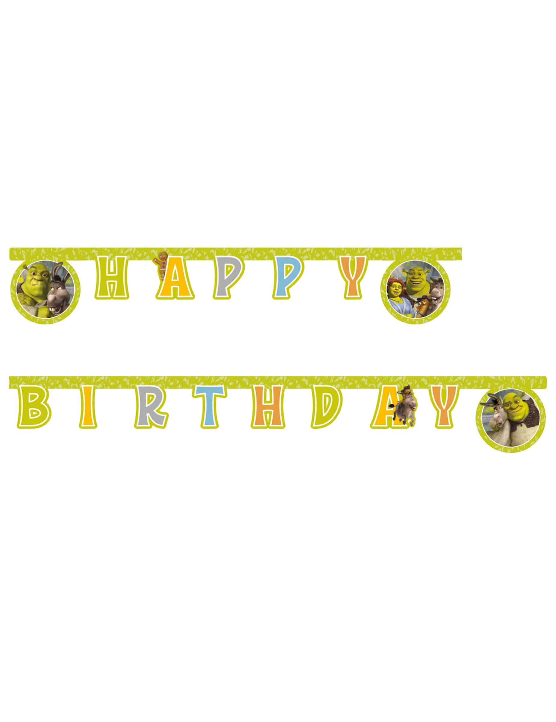 Gelenkgirlande Happy Birthday Shrek 200 cm