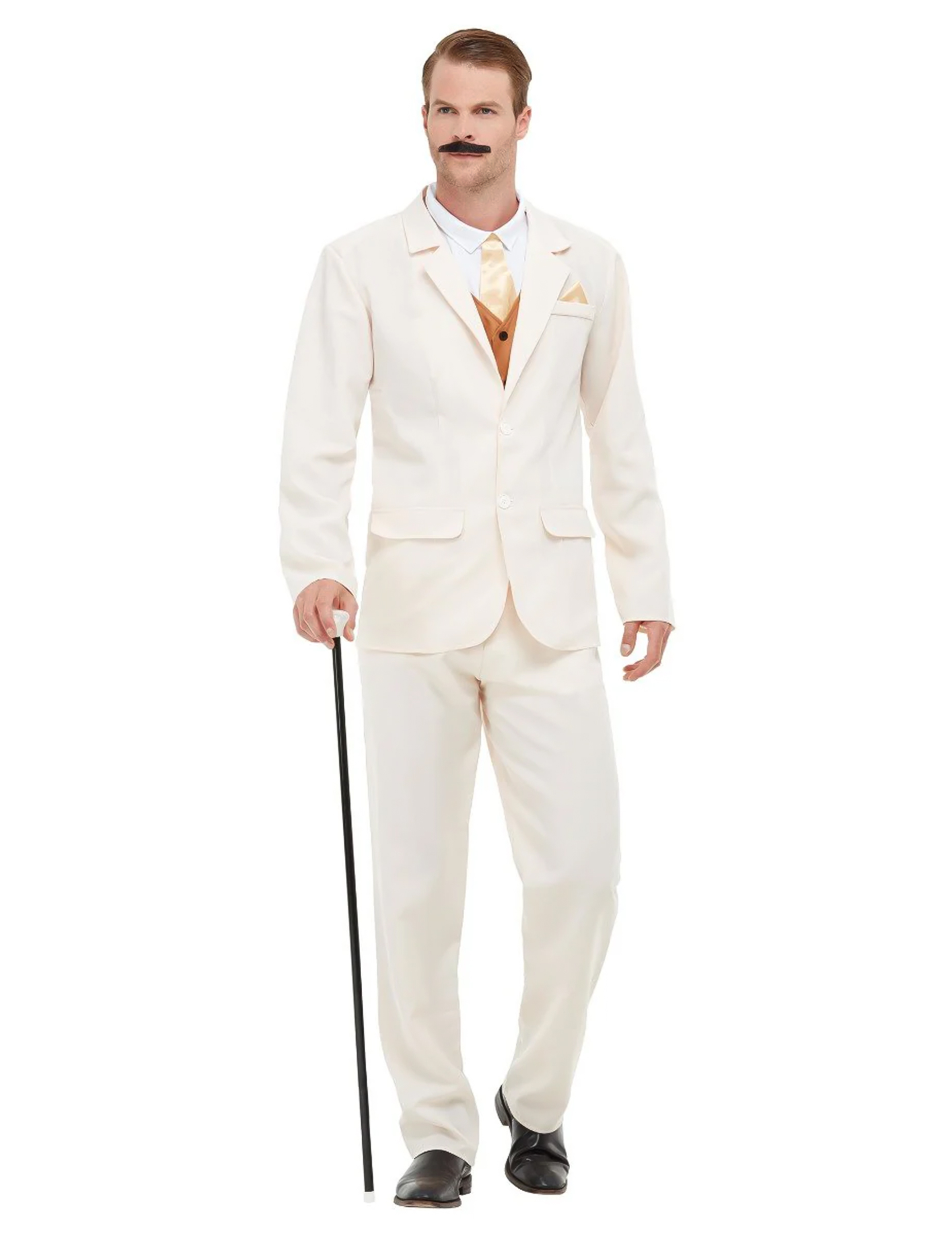 Gentleman-Kostüm für Herren 20er Jahre Faschingskostüm weiss-gold