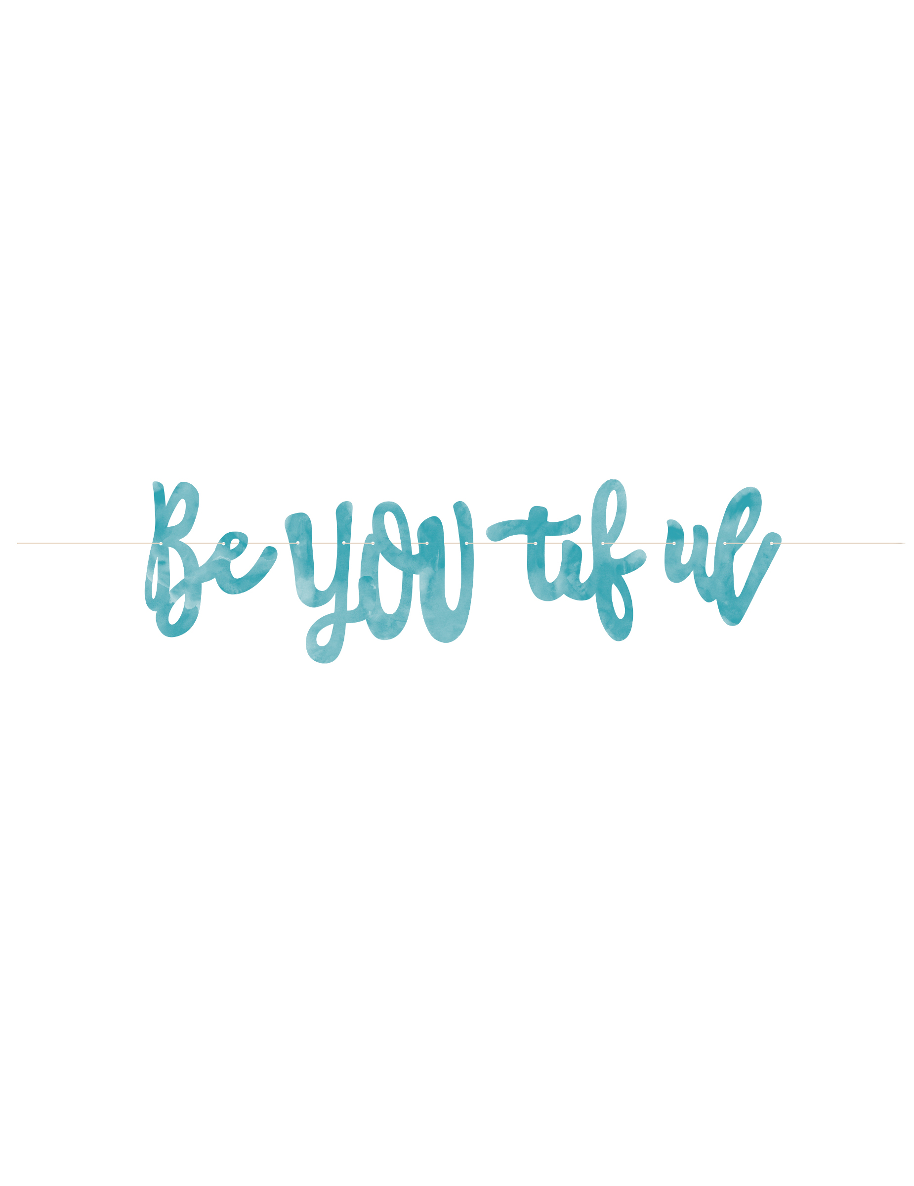 Girlande Be You Tiful aus Pappe 213 cm