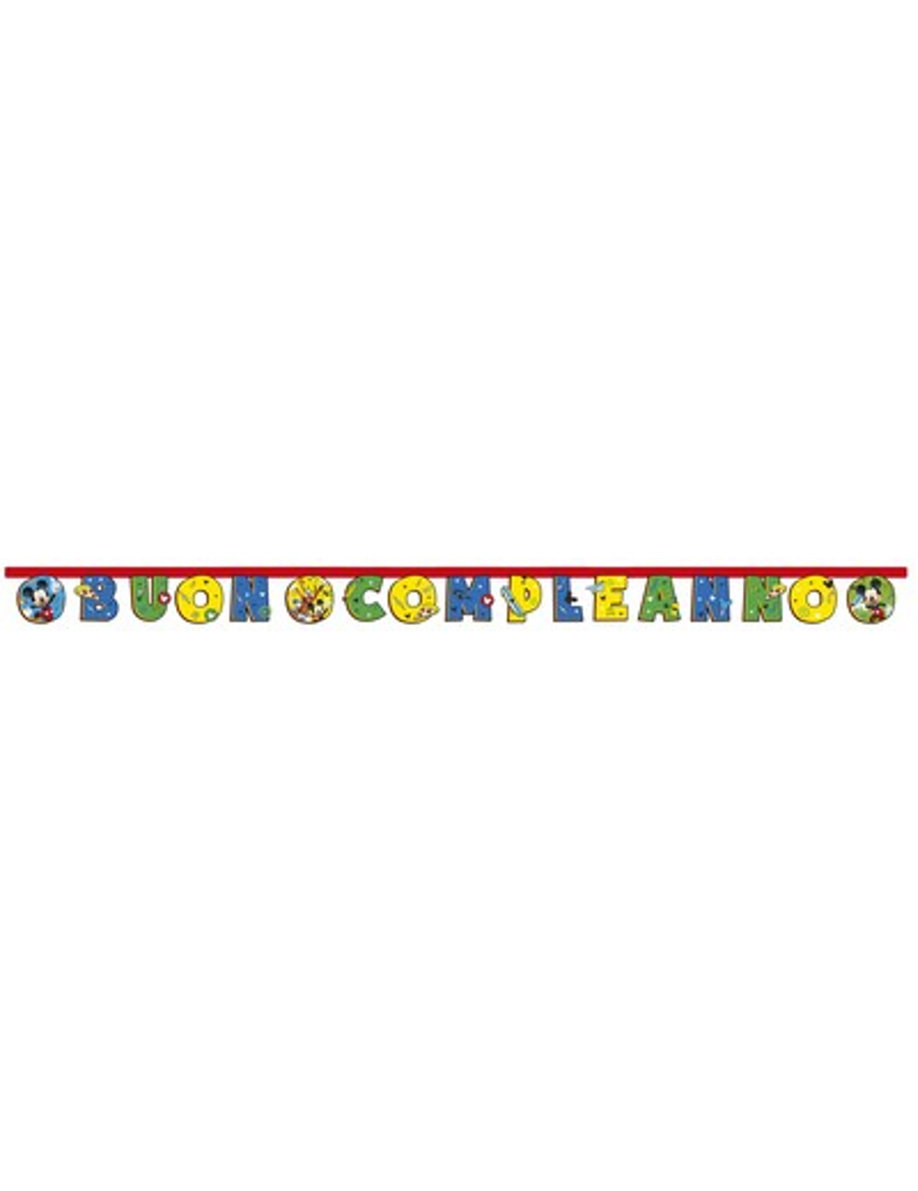Girlande Buon Compleanno Mickey Mouse Karton 250 x 15 cm