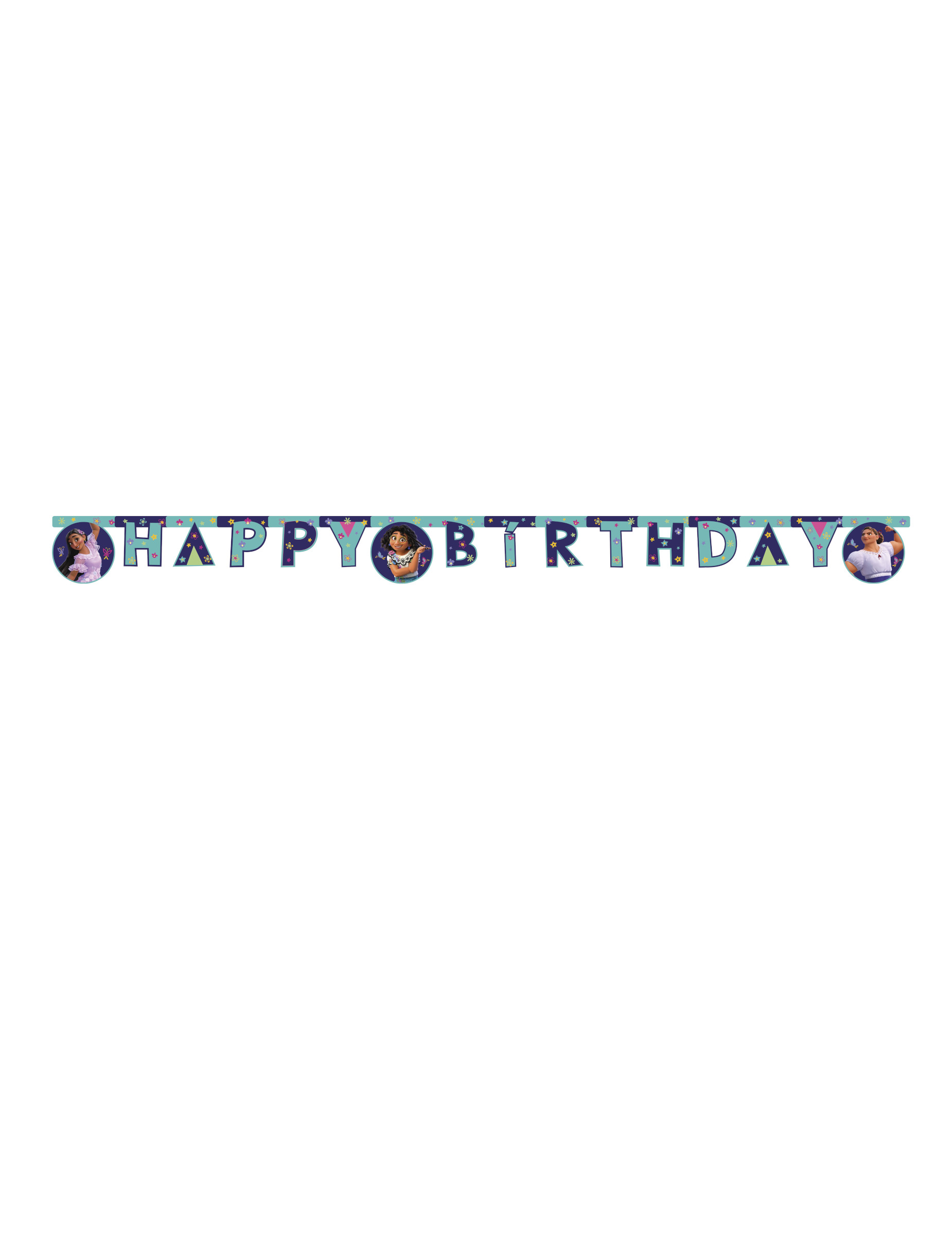 Girlande Happy Birthday Hängedeko aus Karton 2 cm
