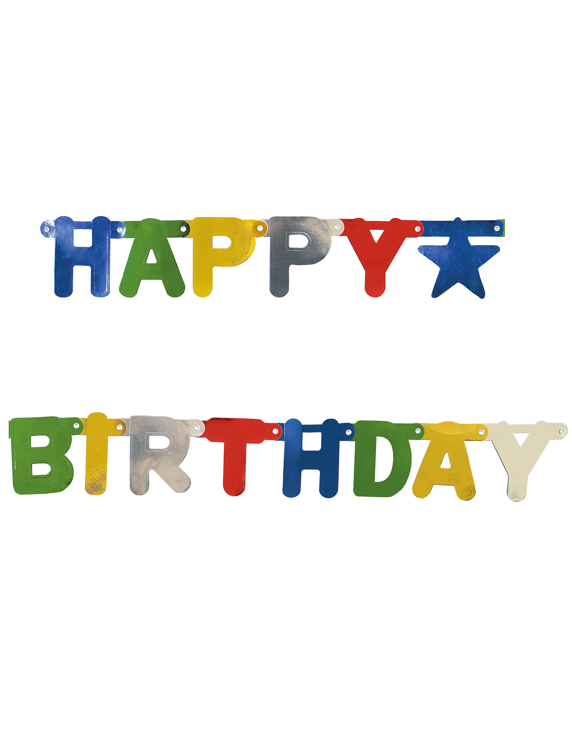 Girlande Happy Birthday Metallic Bunt 1