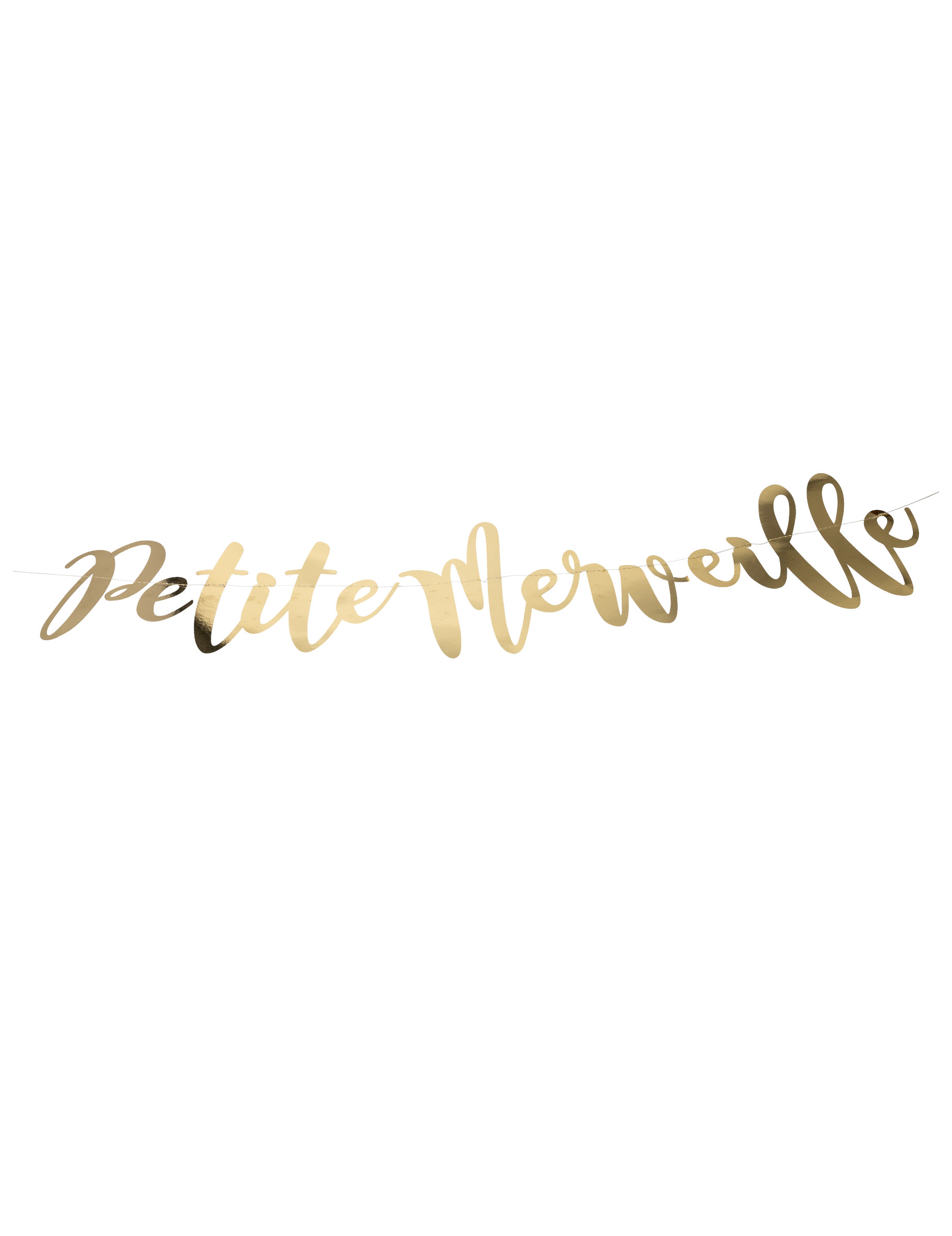 Girlande "Kleine Wunder" Gold glänzend 120 cm Baby Shower